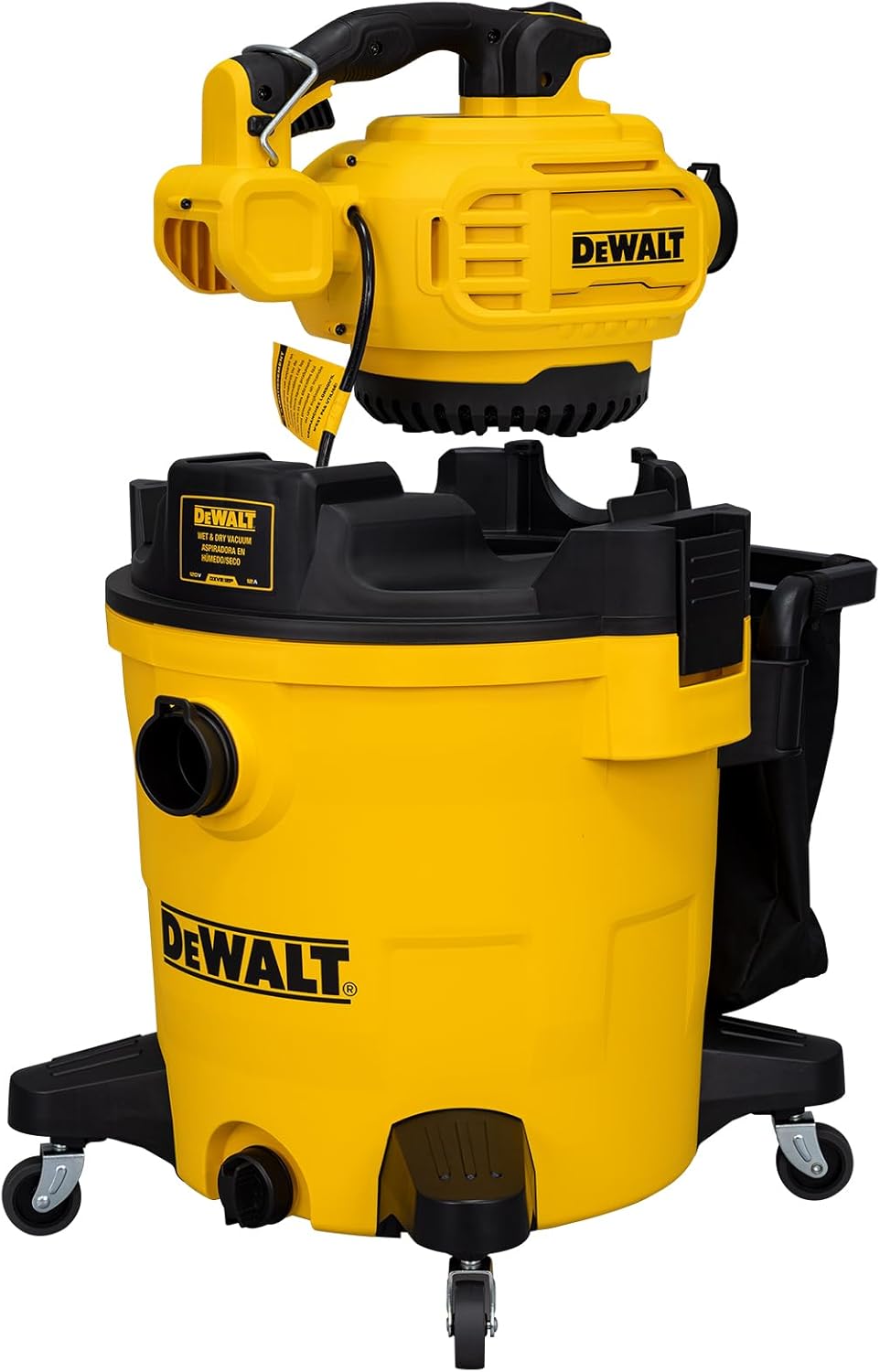 DEWALT Shop Vacuum Wet and Dry Vac with Detachable Leaf Blower, 3 in 1 Heavy Duty Wet Dry Vacuum Cleaner 12 Gal for Home, Garage, Car, Workshop, Jobsite, Lawn Care, Yard, Patio, 5.5 Peak HP, DXV212P