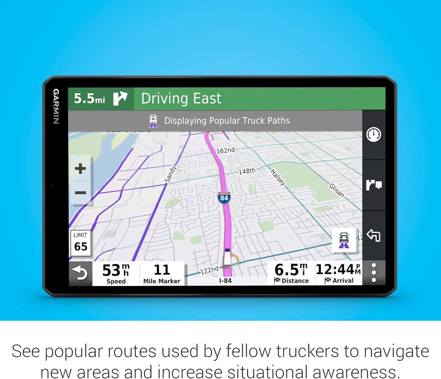 Garmin dēzl OTR1000, 10-inch GPS Truck Navigator, Easy-to-Read Touchscreen Display, Custom Truck Routing and Load-to-Dock Guidance