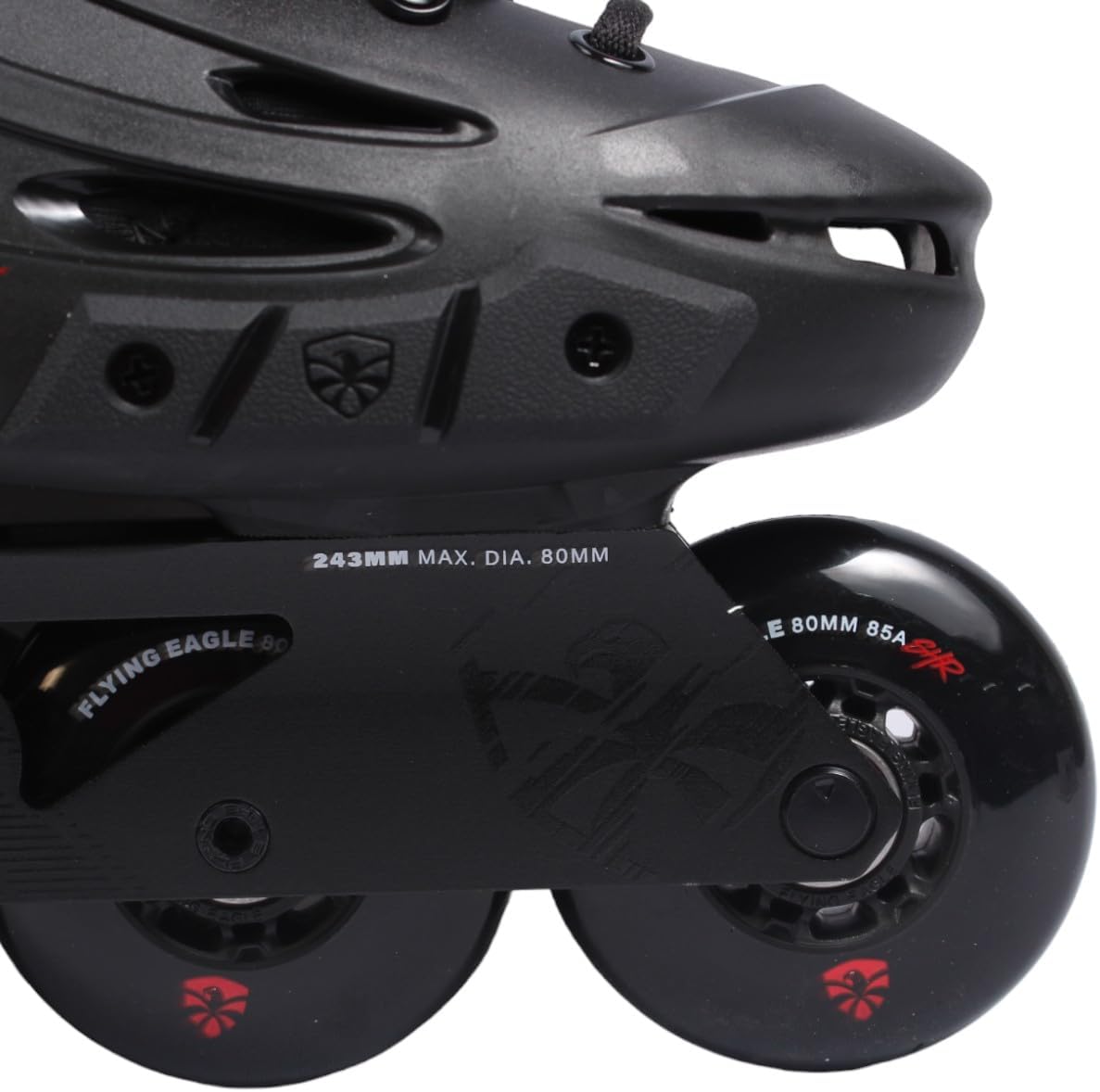 Flying Eagle F5D Eclipse Freeskates - Roller Skates Women, Aggressive Inline Skates Men Sport, Outdoor Roller Skate Shoes for Adults, Inline Skate, Skating Shoes - Black, Men's Size: 3.5-4US / 36EU