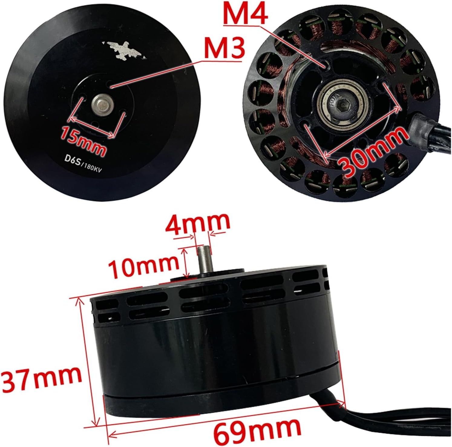 7035 (6215) brushless Motor 180KV high Torque Outer Rotor Motor
