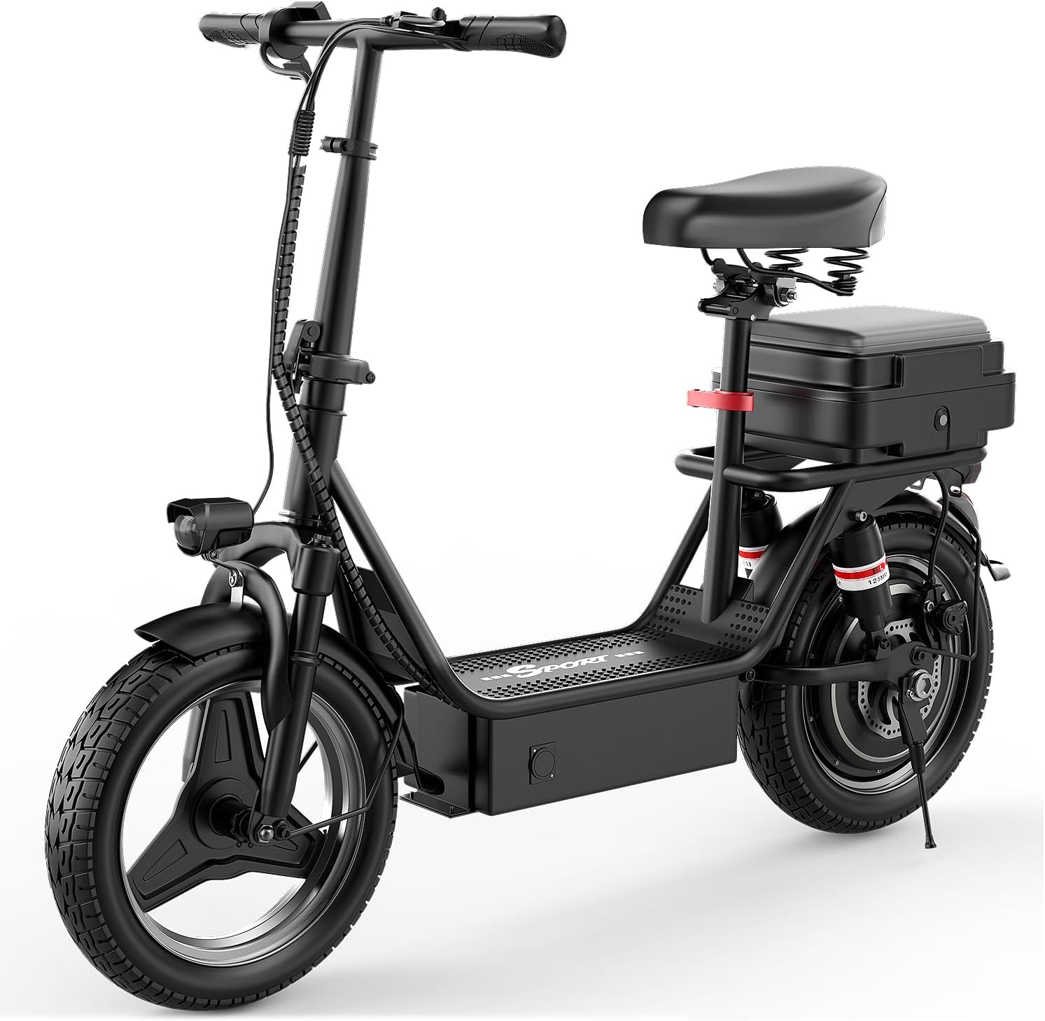 Electric Scooter for Adults, 1000W Peak Motor, Up to 25 MPH 30 Miles, Electric Scooter with Seat, Multiple Suspension, Bright Lights, Provides Comfortable and Safe Ride, 14