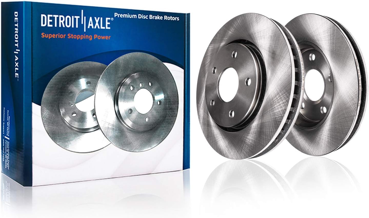 Detroit Axle - Brake Rotors for 2016-2021 Tesla Model S Model X, Disc Brake Rotors Replacement : 13.98