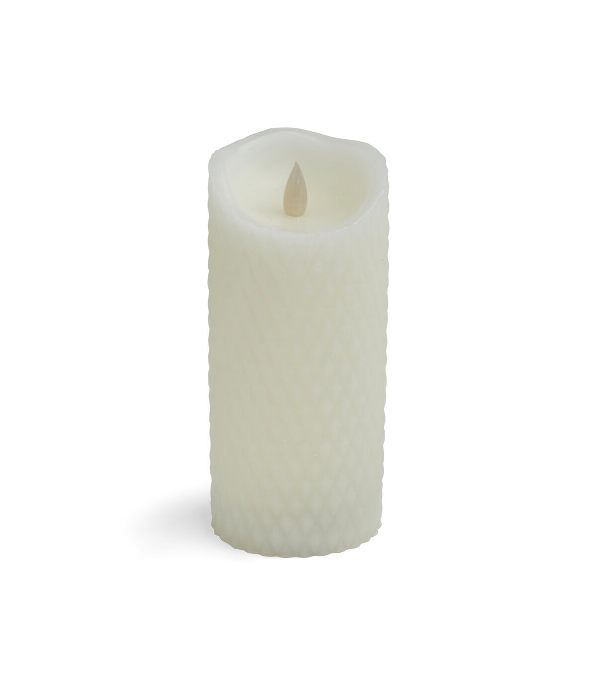 3 x 7 White Flickering Flame LED Wax Candle by Hudson 43