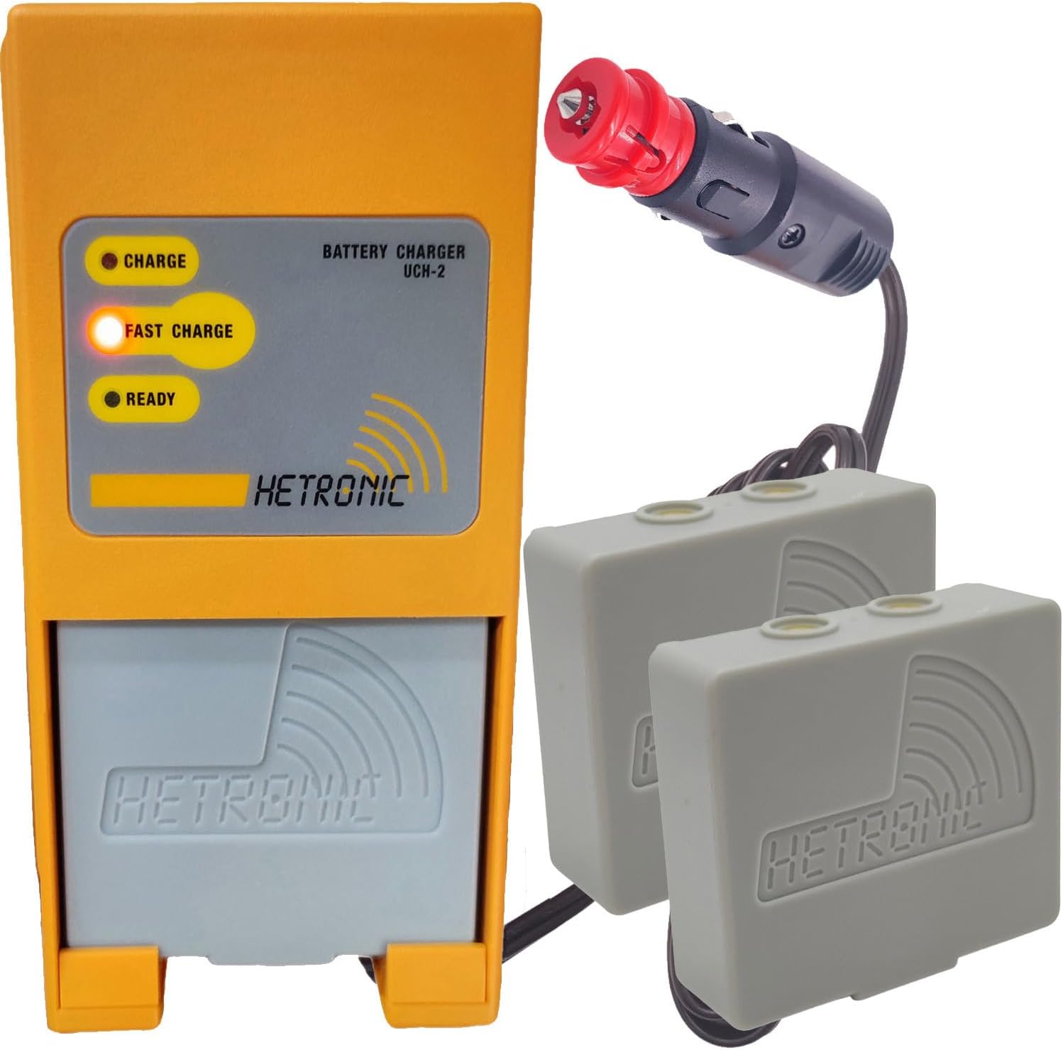 (1*Charger + 2*Batteries) DC 12V/24V UCH-2 Battery Charger with 3.6V 68301000 2750mAh Battery for Hetronic Remote Control 68301000 68300900