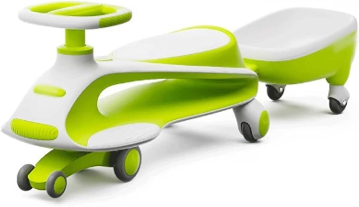 Bicycles Wiggle Car for Kids Swing Car with Small Detachable Trailer Ride On Toy for Boys Girls Ages 3 Years and Up Bike(Green)