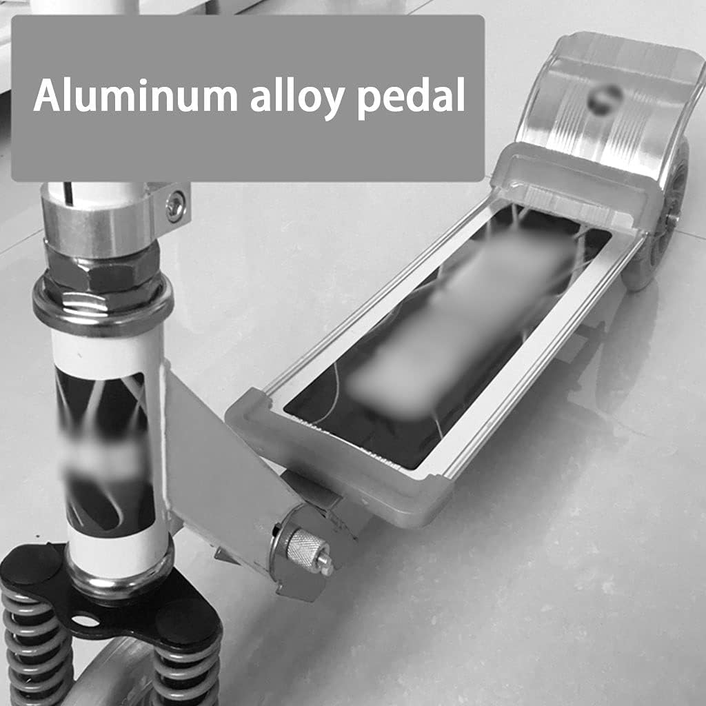 Scooters Adjustable Teenager Scooter Girls Outdoor Sport Scooters, Scooter with Flashing PU Wheels, Park Fitness Kick Scooter (Color : Blue, Size : 70 * 31 * 68-89cm)