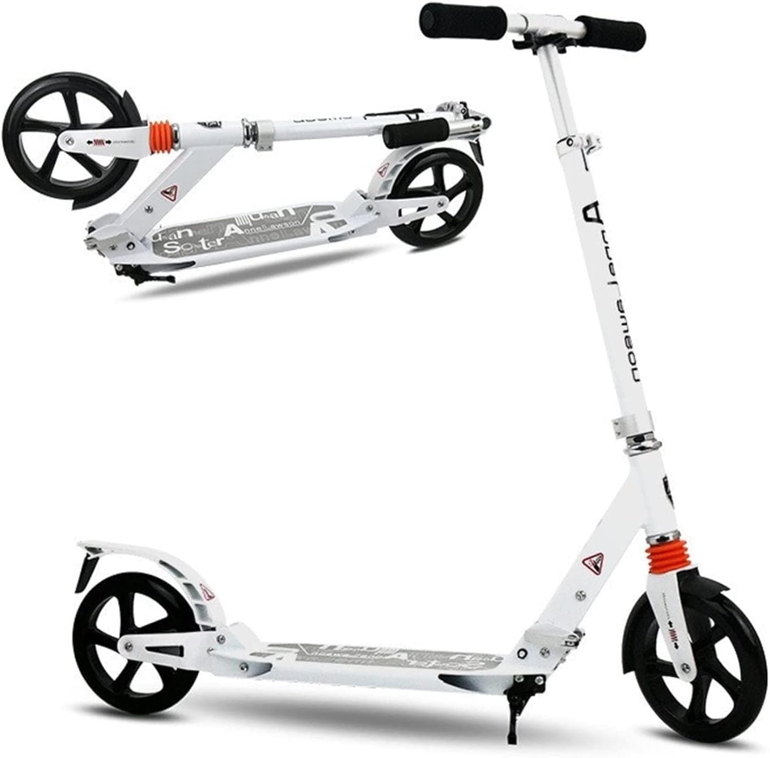 Adult 8 Inch Pu Wheel Folding Kick Scooter Scooter (Color : 2) (1)