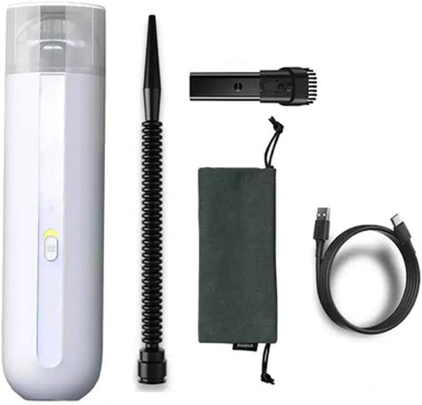 QERMXYRI Cordless Hand Held Vacuum Cleaner, Battery Powered, Lightweight 5000PA Mini Cleaner Handheld Powered - Small Vacuum for Car, RV, Boats, Travel - Car Accessories ﻿(White)