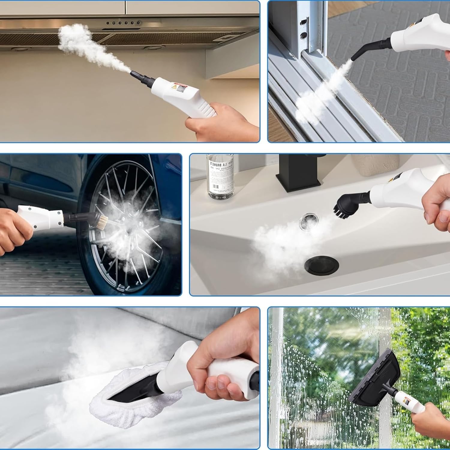 2500W High-temperature Multi-functional Steam Cleaner, 15-Second Quick Heating, 6-Speed Adjustable Handheld High-temperature High-pressure Cleaner.