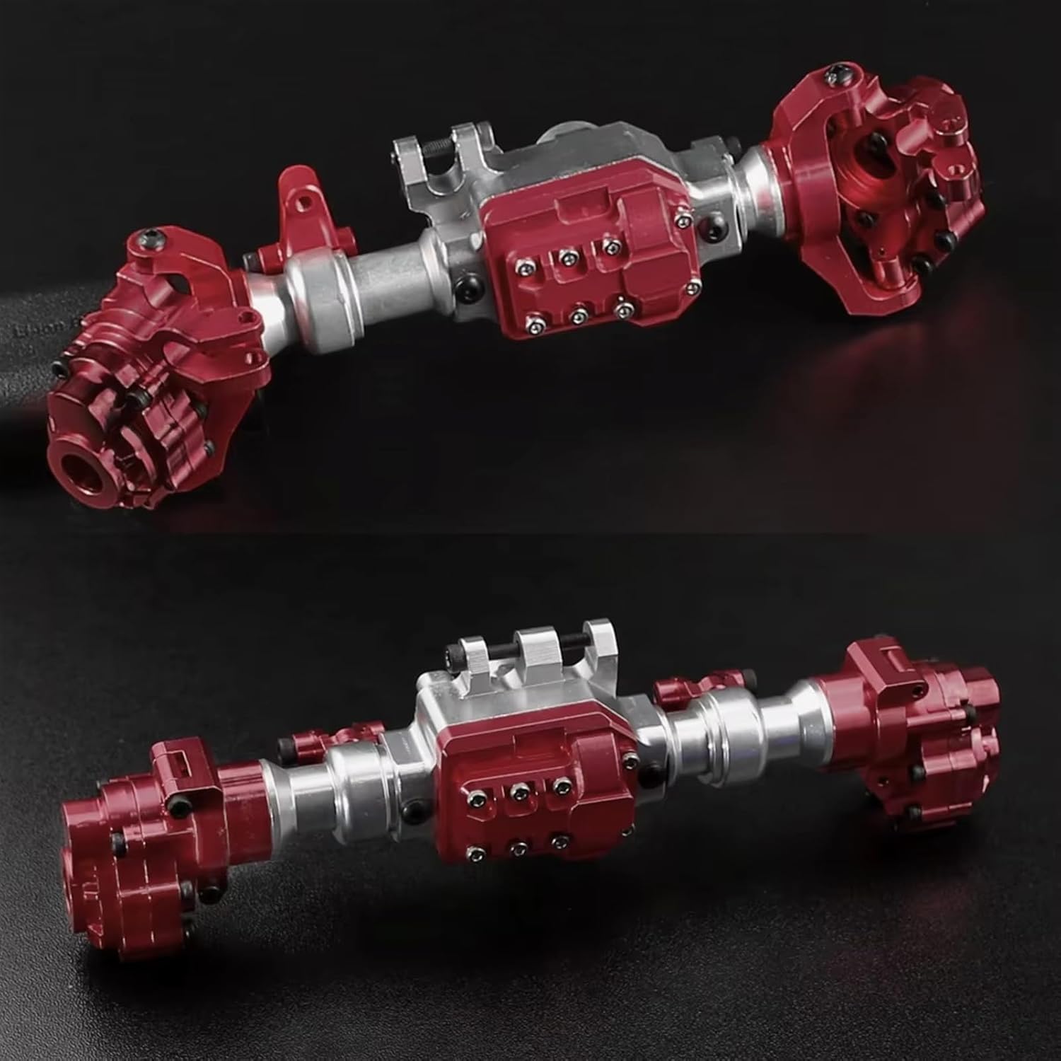 RC Cars Crawler Parts Compatible with for traxxas for TRX-4 Axles Upgrade Parts Accessorie Aluminum Alloy Front and Rear Portal Axle Housing 1/10 RC Crawler Car(Red)