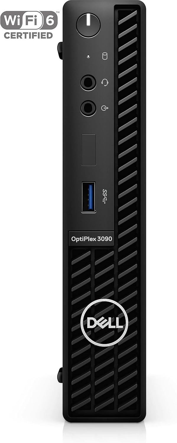 DELL 2022 Optiplex 3090 Micro Form Factor Business Desktop, Intel Core i5-10500T, 16GB RAM, 512GB PCIe SSD, DisplayPort, RJ-45, Wi-Fi 6, Bluetooth, Wired Mouse&Keyboard, Windows 11 Pro, Black