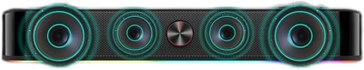 Computer Speakers, Dynamic RGB Computer Sound Bar, 3.5mm Aux-in Connection, USB Powered Computer Speakers for Desktop, PC, Laptop, Tablets