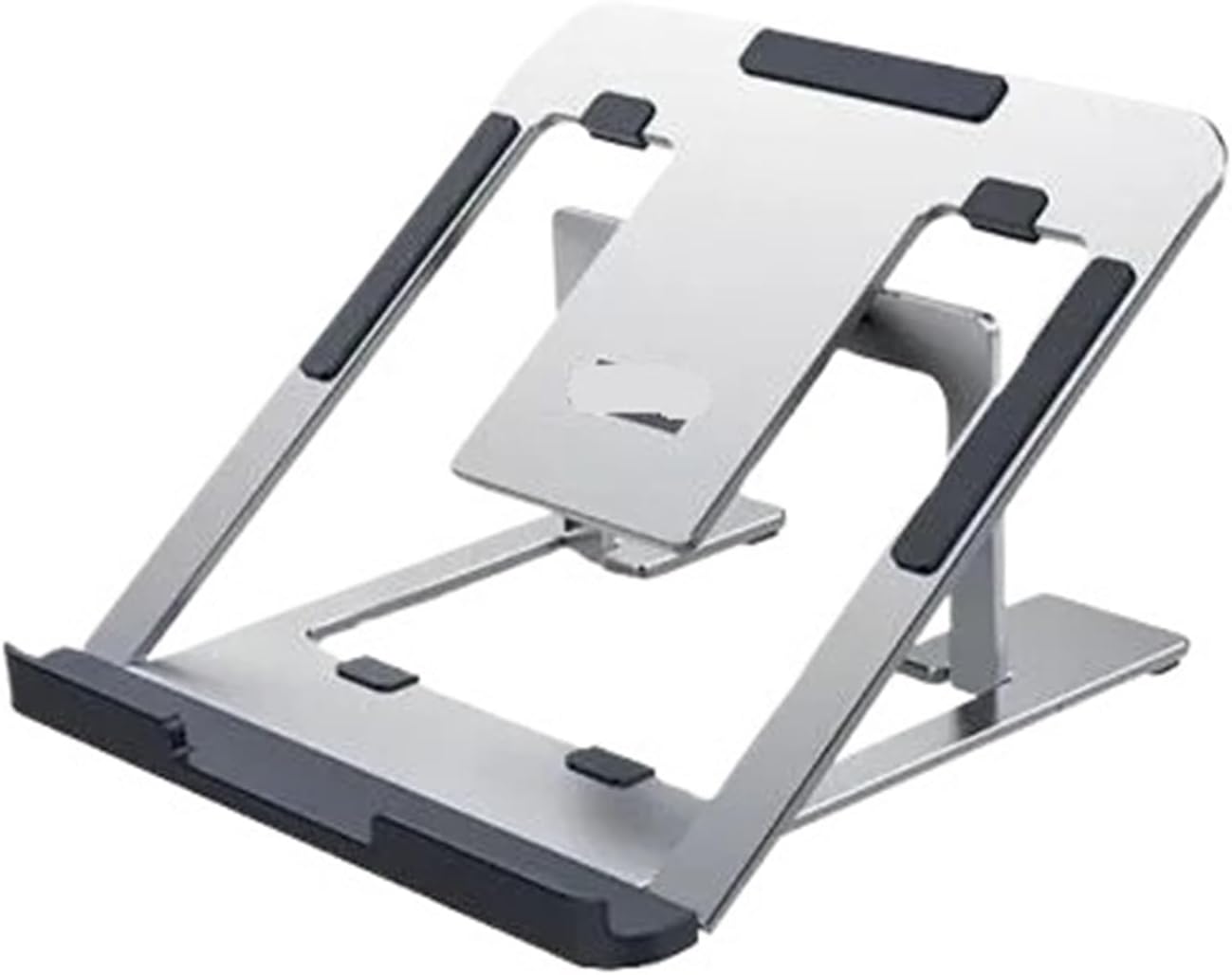 Suitable for 10-15.6 inch Computer Stand mini Silver Aluminum Alloy Folding Portable Cooling Laptop Stand(Silver)