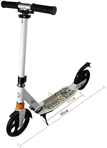 Scooters Kick Scooter for Adults Kids Unisex Adult Kick Scooters with 2 Big Wheels Easy Folding Height Adjustable Commuter Scooters Birthday Gifts for Women/Men/Teens/Kids Non-Electric