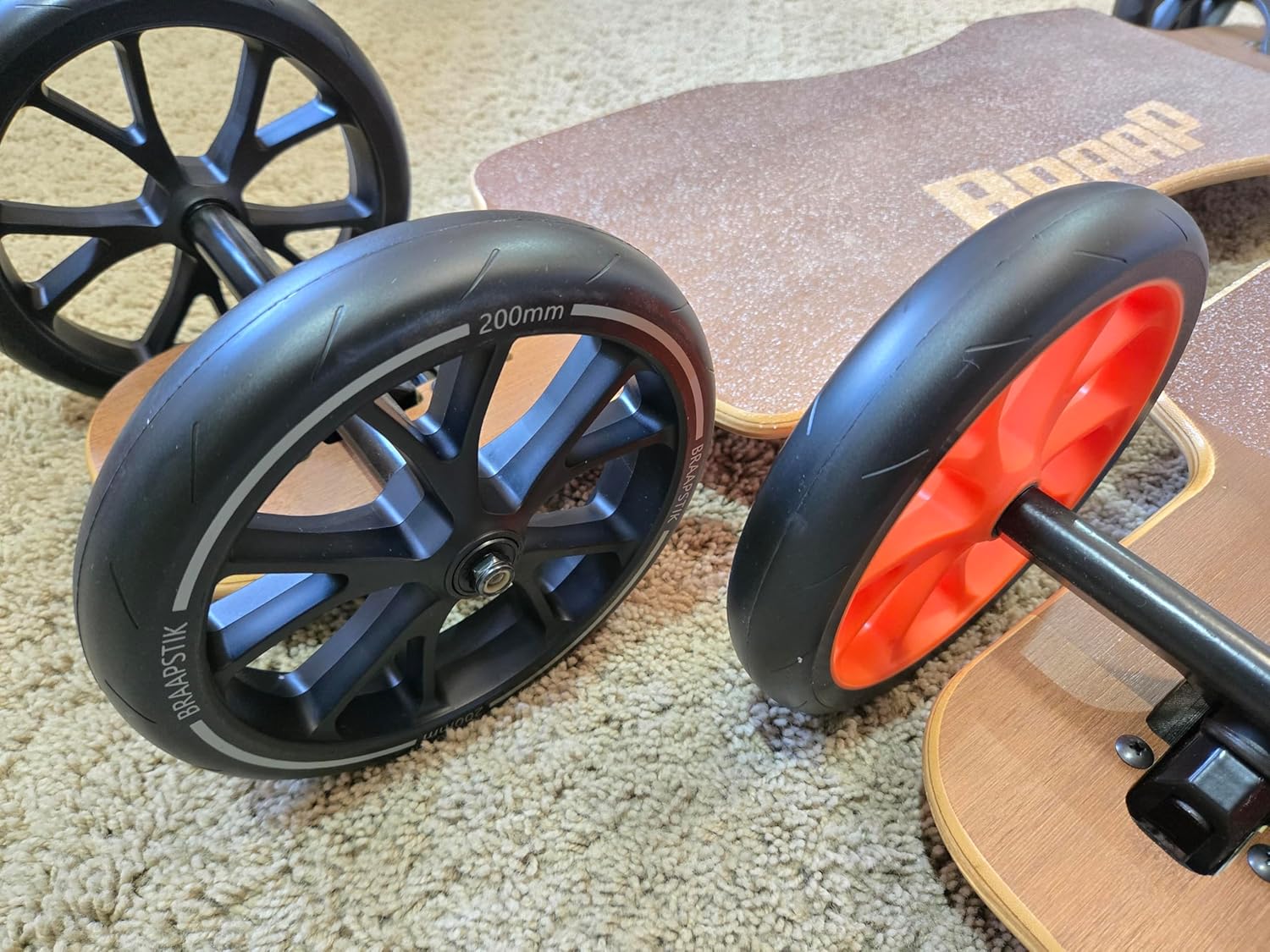 Large Wheel Longboard - Big Wheel Skateboard - Safer and More Comfortable to Ride - Great for Beginners and Intermediate Skateboarders - Orange Wheels Available Upon Request