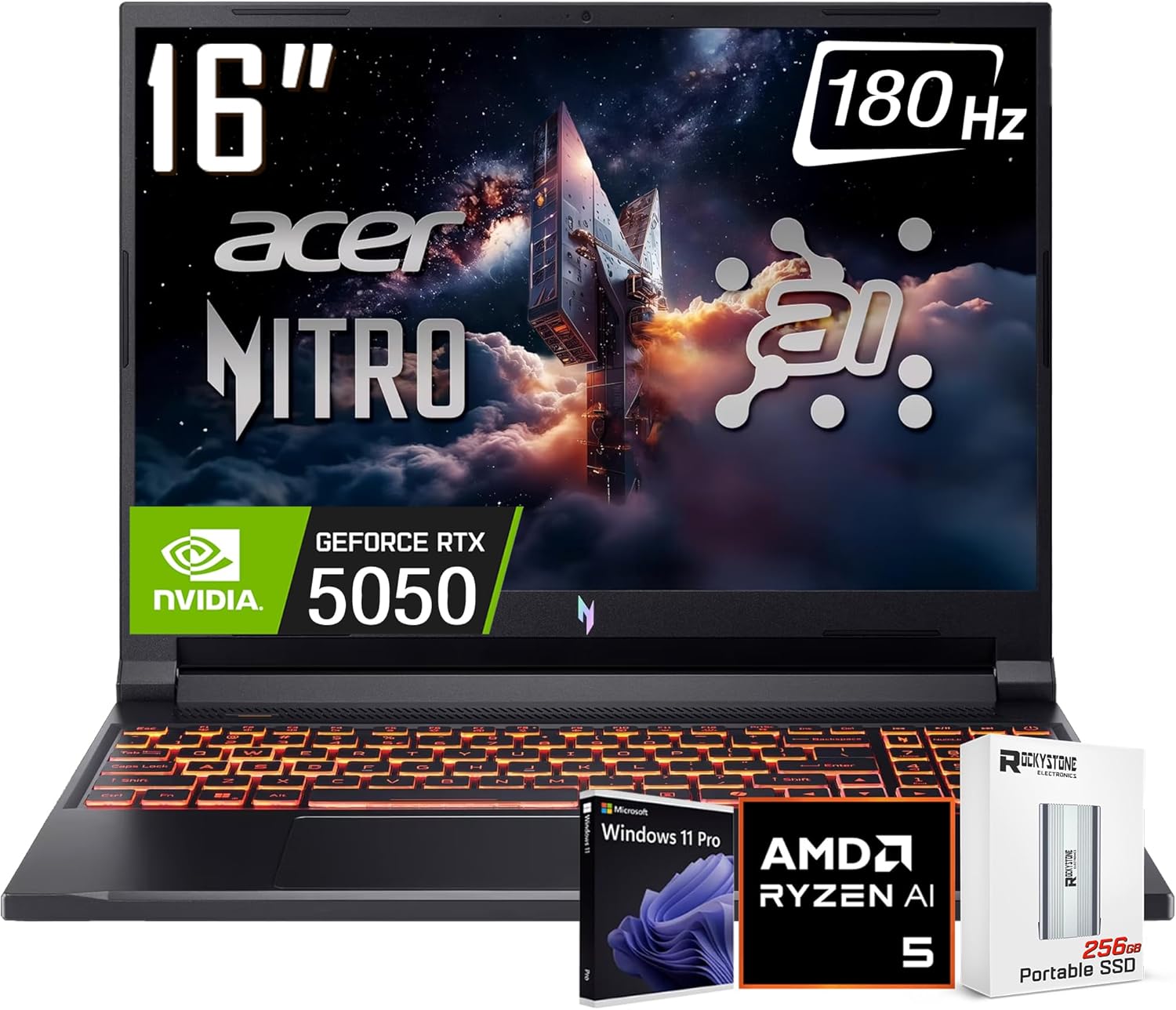 acer Nitro V 16 AI Gaming Laptop, 16