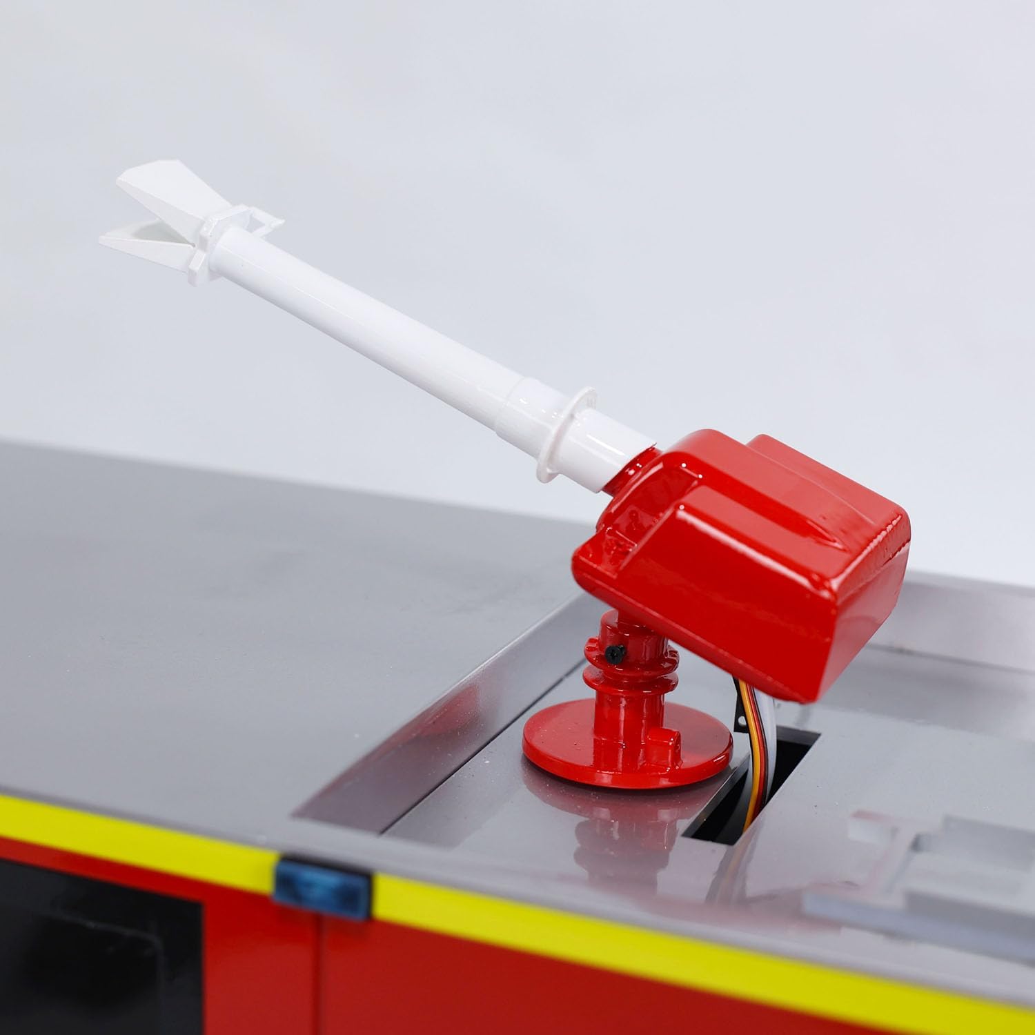 1/14 8X4 RC Fire Fighting Truck Metal Chassis Two Speed Transmission Differential Lock on Axles Radio Control Fire Car Light Sound Motor Servo ESC Hobby Grade Construction Vehicle Model