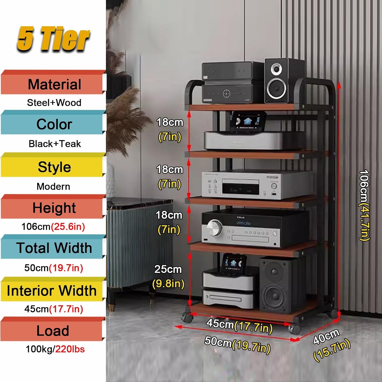 LZMZMQ Home Entertainment Stand Stereo System