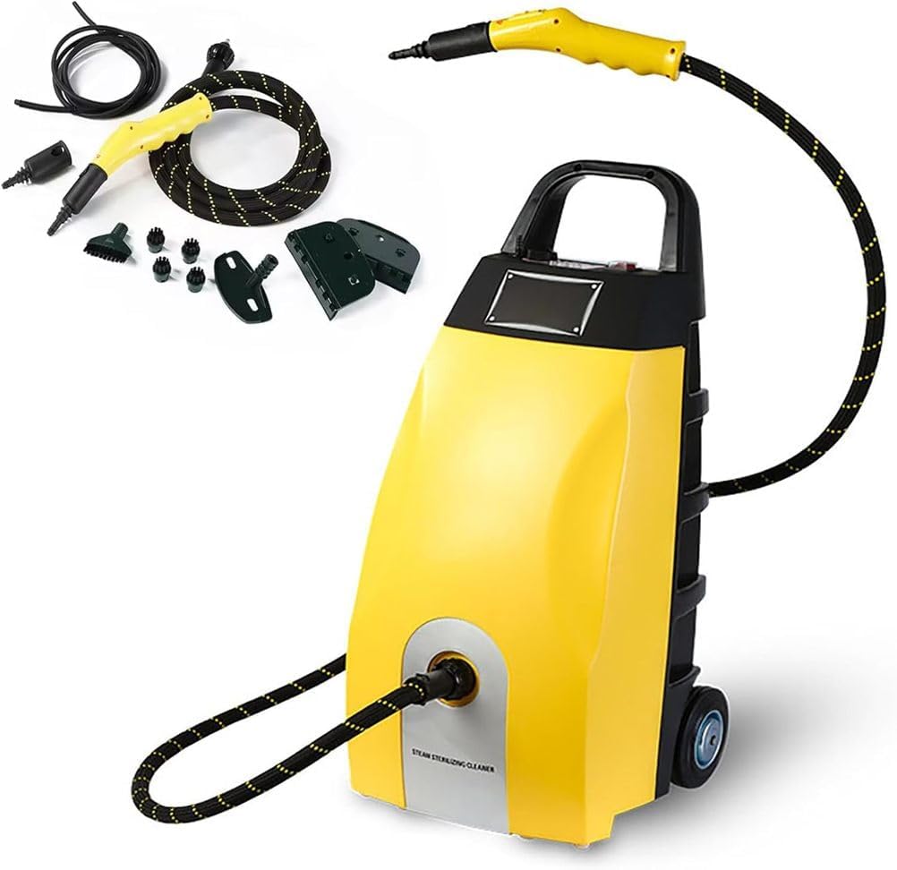 KZZAAO Multi-Purpose High Temp Steam Washe, 15S Fast Heat Up, 2500 W High Pressure Steam Cleaners with 6 Accessories, 3.5 L Tank