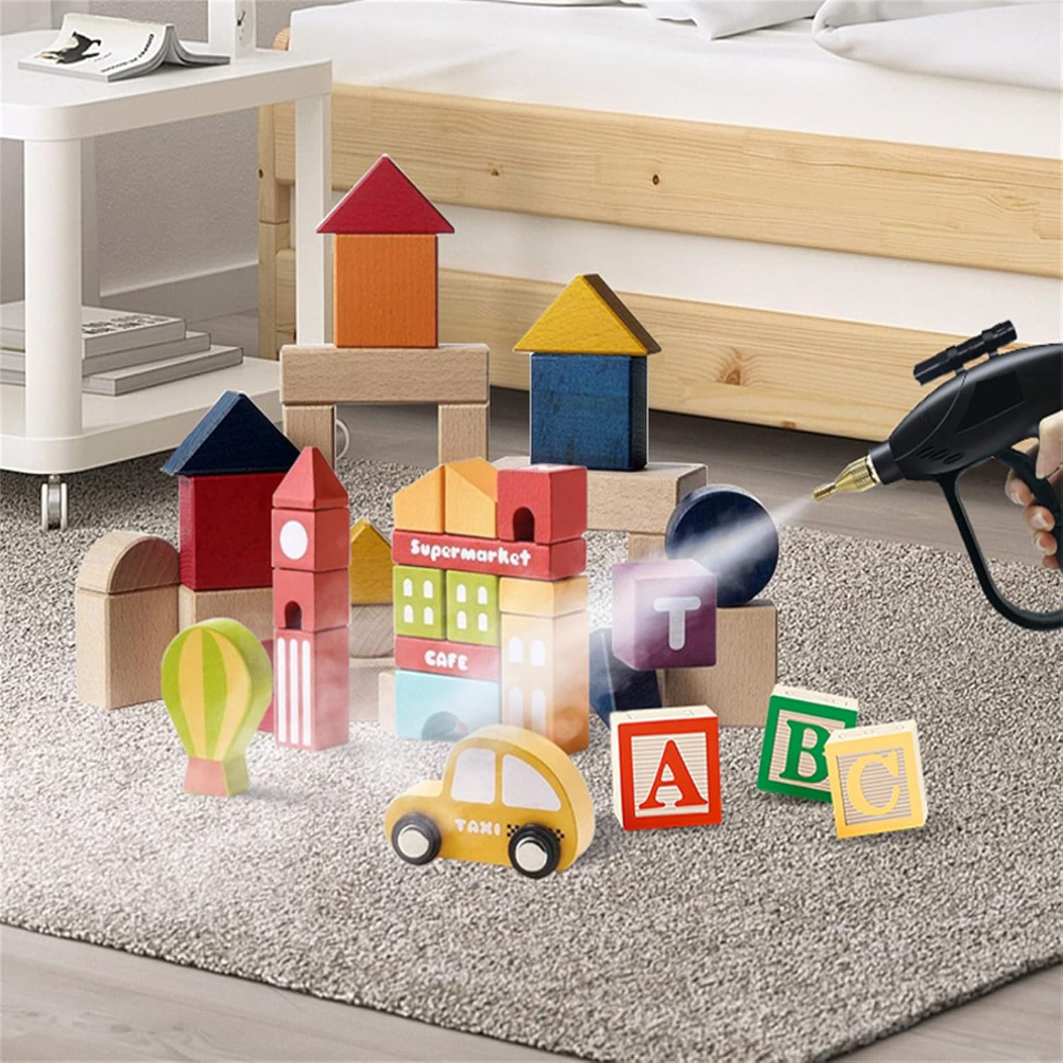 High Pressure Steam Cleaner,2600W Mobile Cleaning Machine Steam Cleaner High Pressure Steam Cleaner Kitchen Range Hood Air Conditioner Cleaning Tools