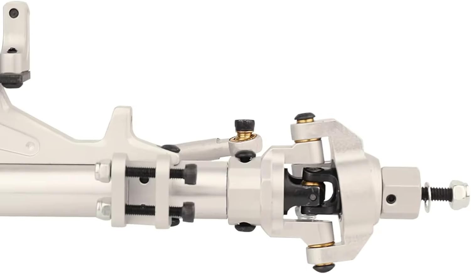 Rc Crawlers Axles For Axial For Wraith 90018 RR10 For Rock 1/10 Front And Rear Axle CNC Diamond Shaped Aluminum Complete RC Crawler For Racer Upgrade(Silver,1set)