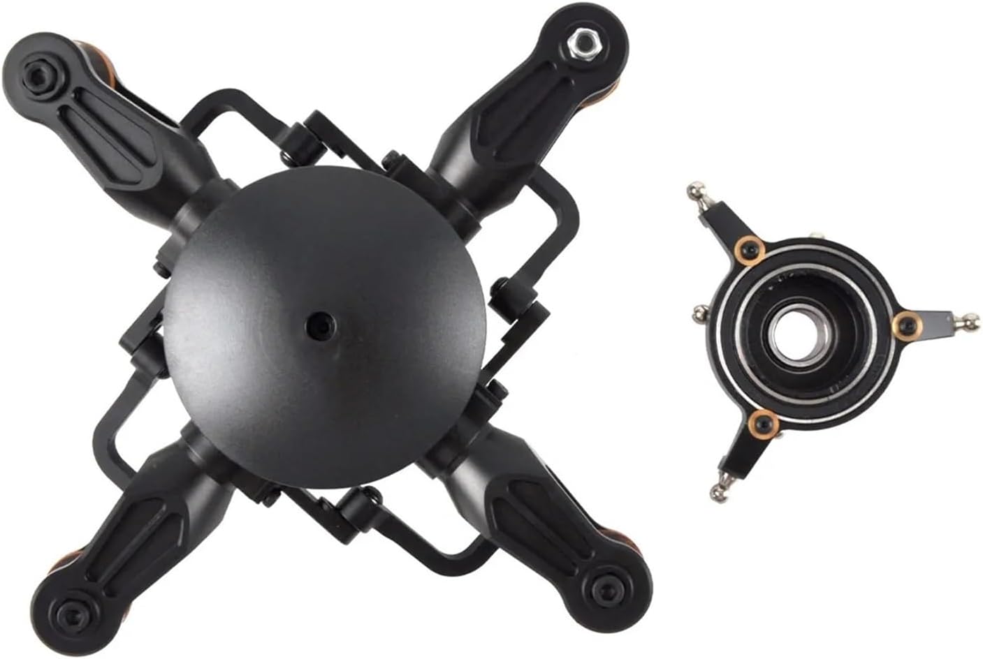 Metal Rotor Head 10mm Swash Plate 3 4 5 Compatible 600 Size RC Helicopter Rotor Head Parts Universal(4-Blade)