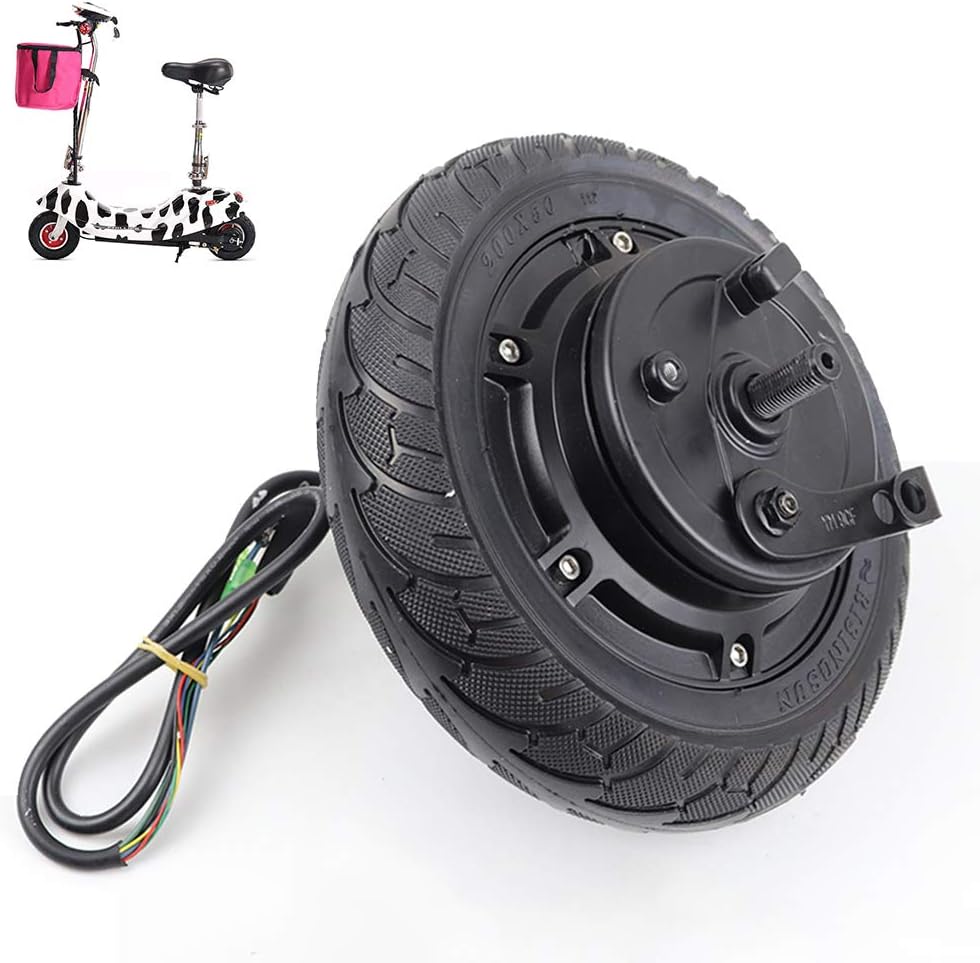 Electric Scooter Accessories, 24 36 48V 350W Brushless Hall Motor, 8-inch High-Power Copper Core Drive Motor, Drum Brake