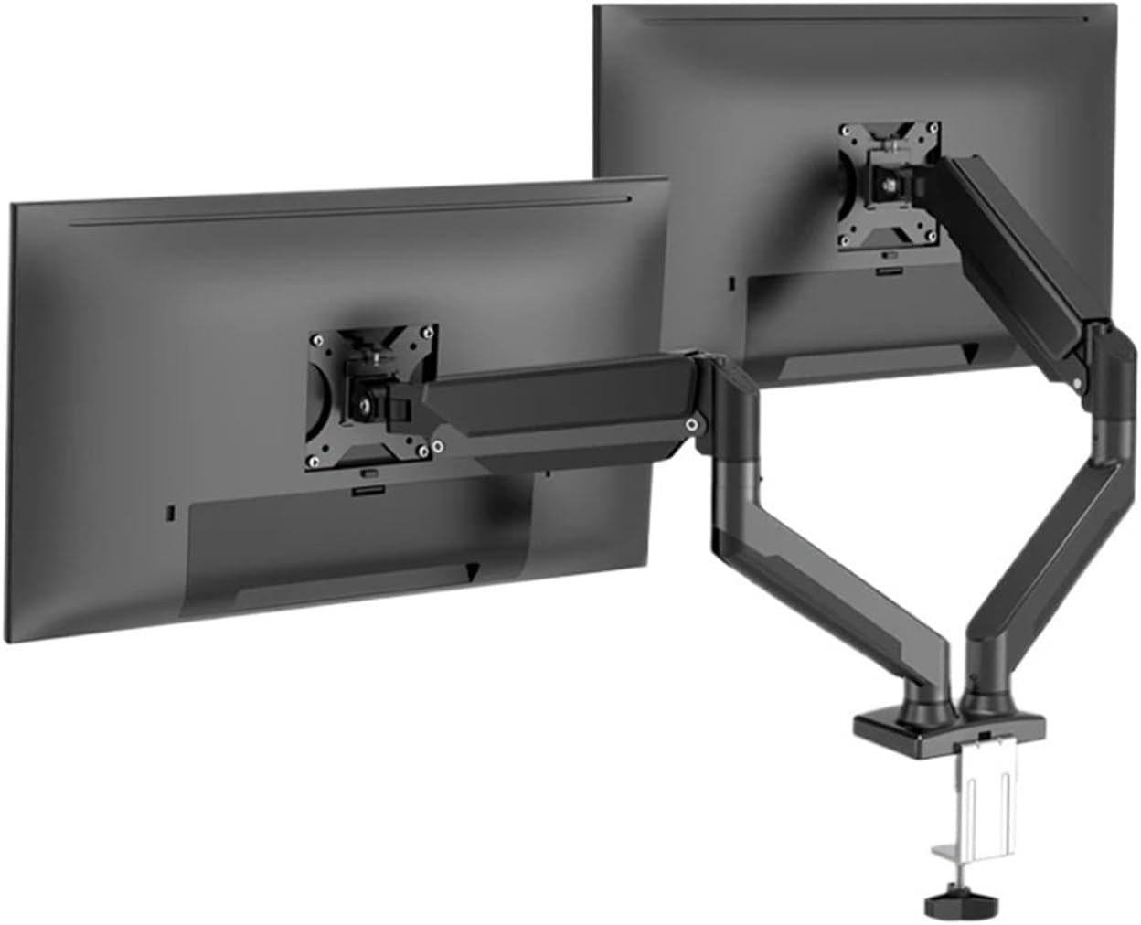 Desktop Gas Spring Dual Monitor Stand Suitable for 13-inch-32-inch Screen Monitor Support Gas Pressure mounting Bracket Each Bearing 2-9 kg(Black)