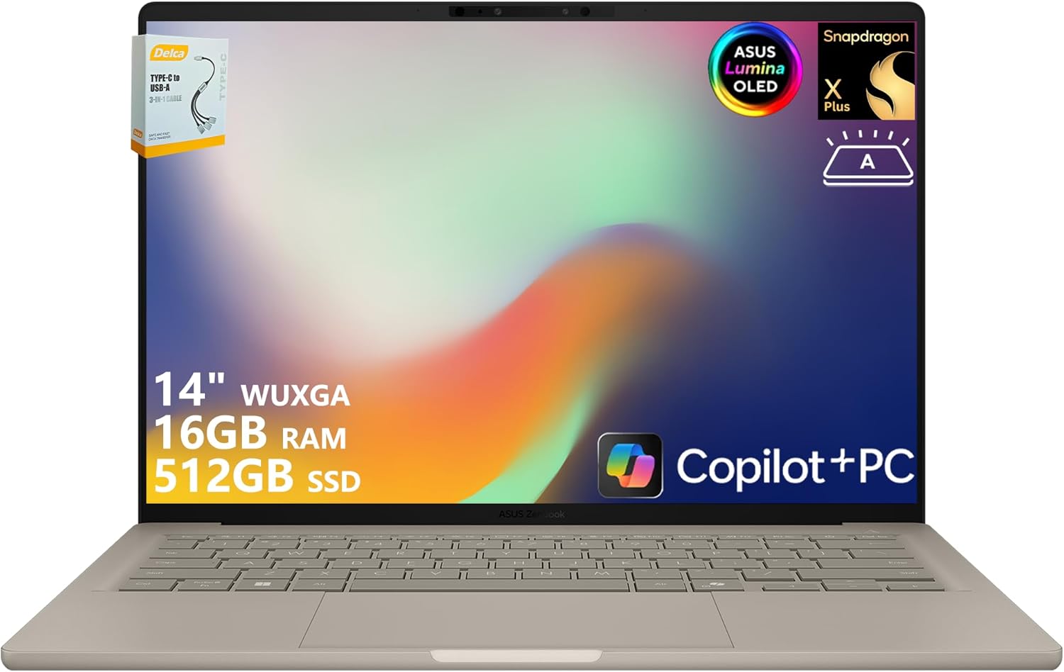 ASUS Zenbook A14 Copilot+ AI PC Laptop | 14