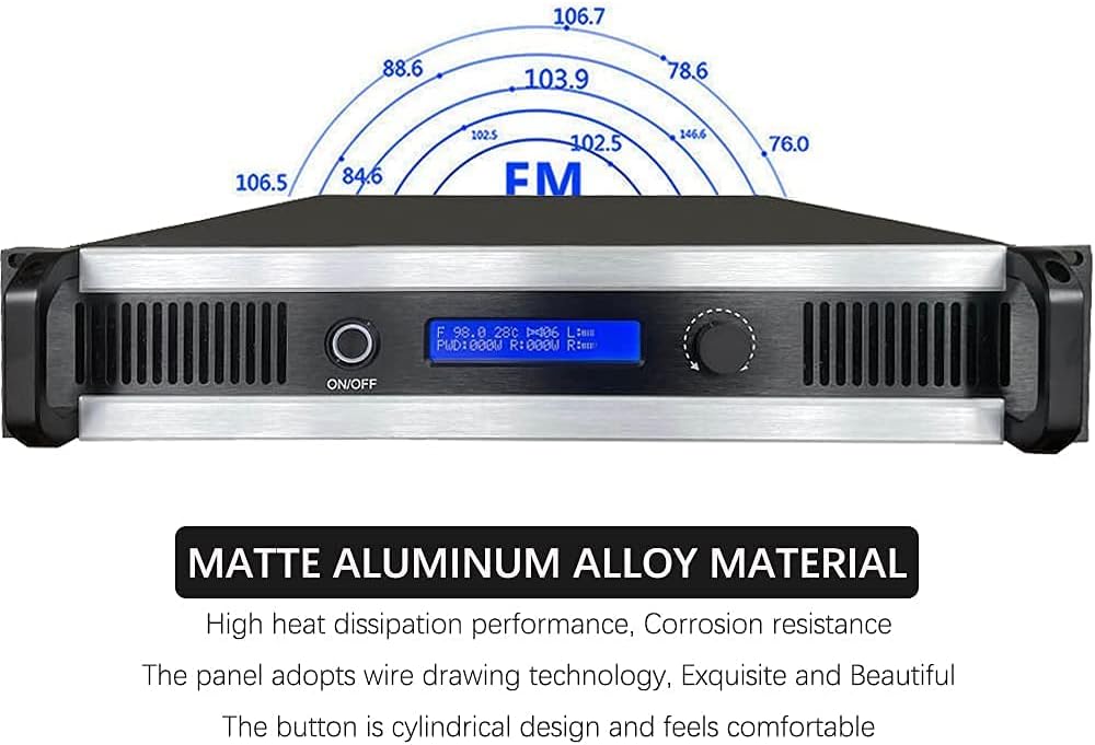 350W FM Stereo Broadcast Transmitter +1-Bay Antenna+30M Cable for Church, Professional 350 watt High Power Long Range FM Radio Transmitter Kit for Broadcasting Equipment for Radio Station
