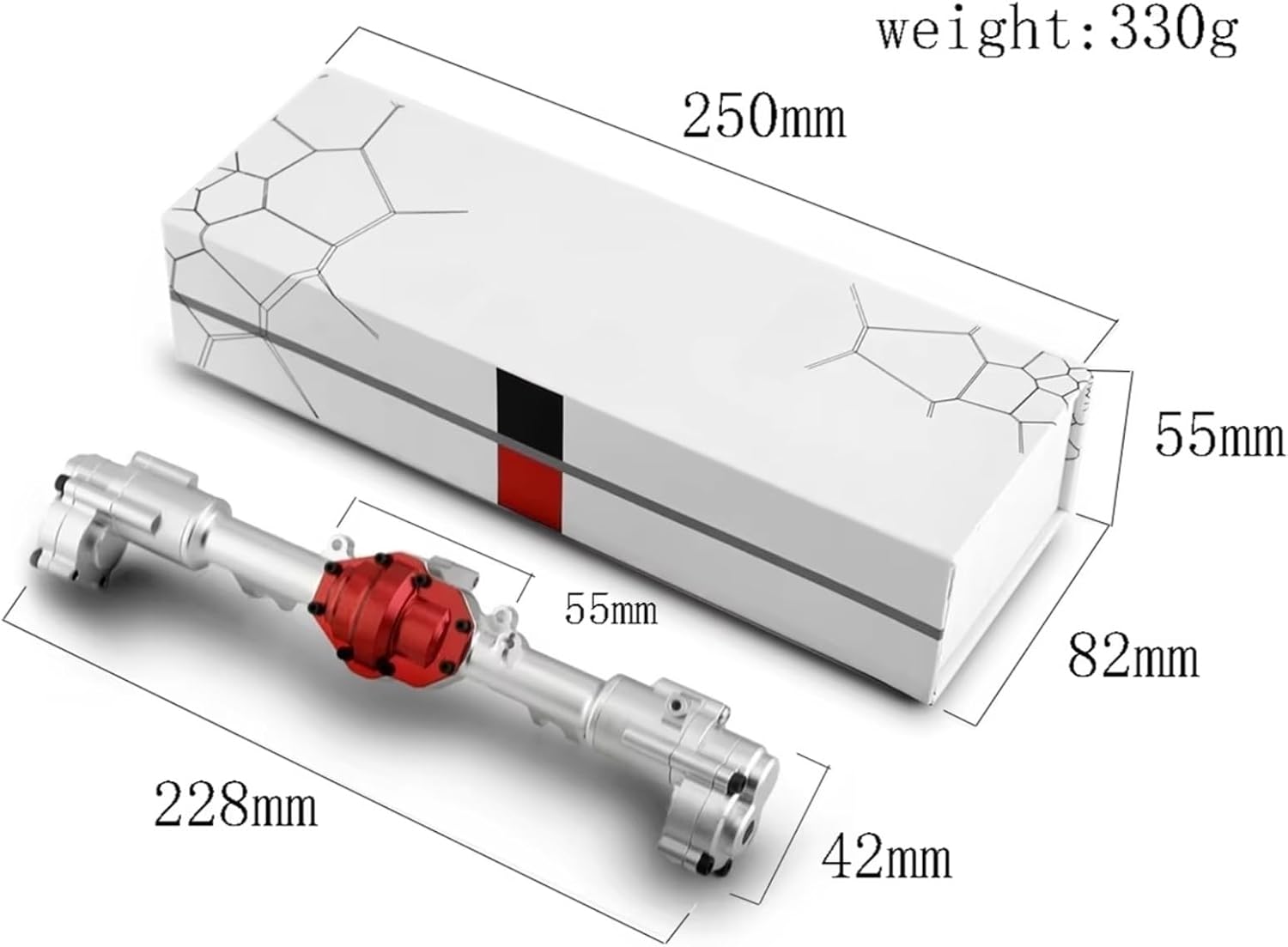 for YiKong for YK4082 for YK4083 for Absima for Yucatan for CR1.8 1/8 Metal Front and Rear Portal Axle Housing Gear Cover RC Car Parts(Rear)