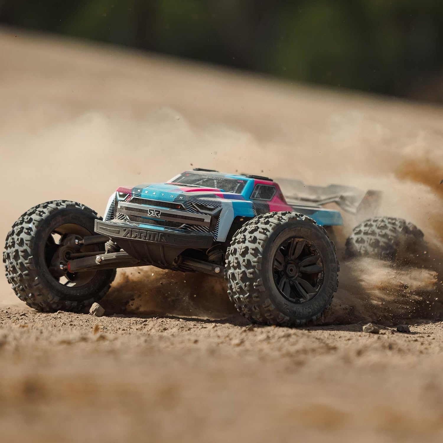 ARRMA RC Truck 1/8 KRATON 4X4 6S BLX BRUSHLESS V6 Speed Truck RTR (Lipo Battery and Charger Not Included) (Blue/Pink), ARA8608V6T2