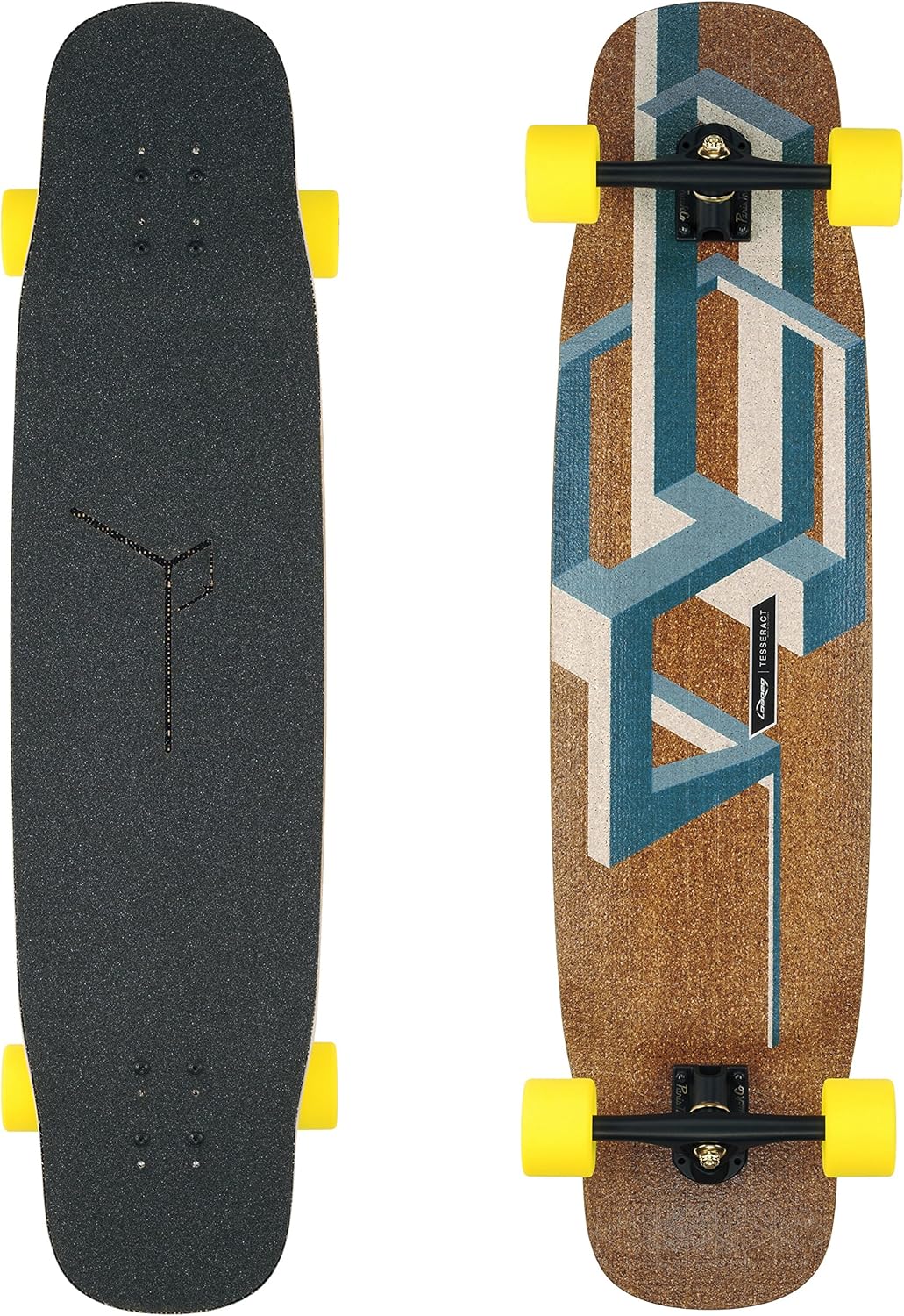 Loaded Boards Basalt Tesseract Bamboo Longboard Skateboard Complete (Dark Blue, 86a Stimulus Wheels)
