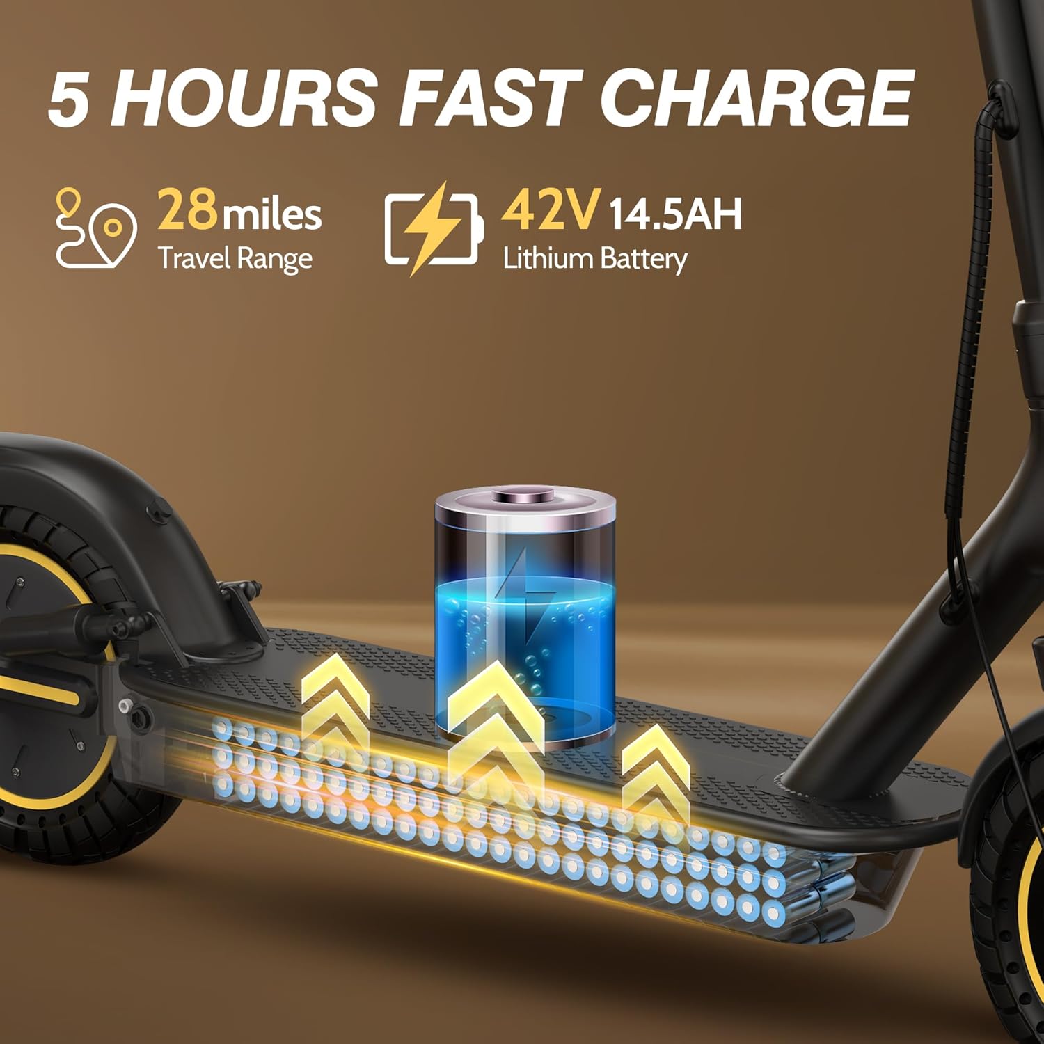 MAXSHOT Electric Scooter Adults, Foldable Electric Scooter with Seat & Basket, 750W Peak Motor, 48V 10.4Ah Battery, 14