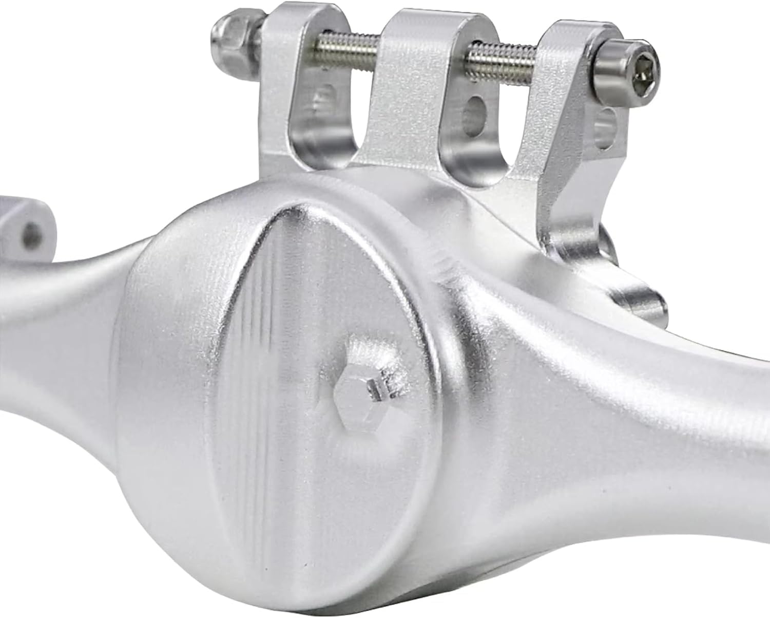 RC Axle Spare Parts For Axial For SCX10 II For Vanquish VS4-10 For Phoenix F10T 1/10 CNC Aluminum Front Rear Straight Axle Complete Set RC Crawler Upgrade(Silver)