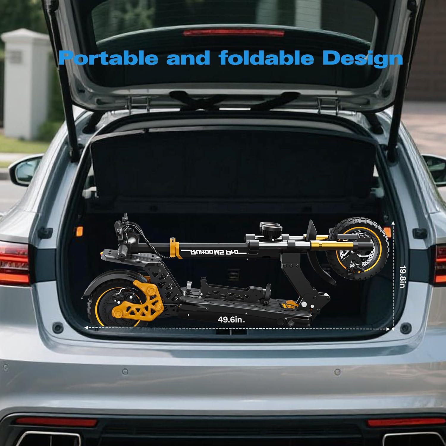 Electric Scooter, 1000/1600/3200/5600 W Motor, 28-39 Mph, 31-44 Miles Range, 15.6/18.2/20.8 AH Battery, Dual Suspension & Braking System Scooter for Adults with Seat & Storage Box