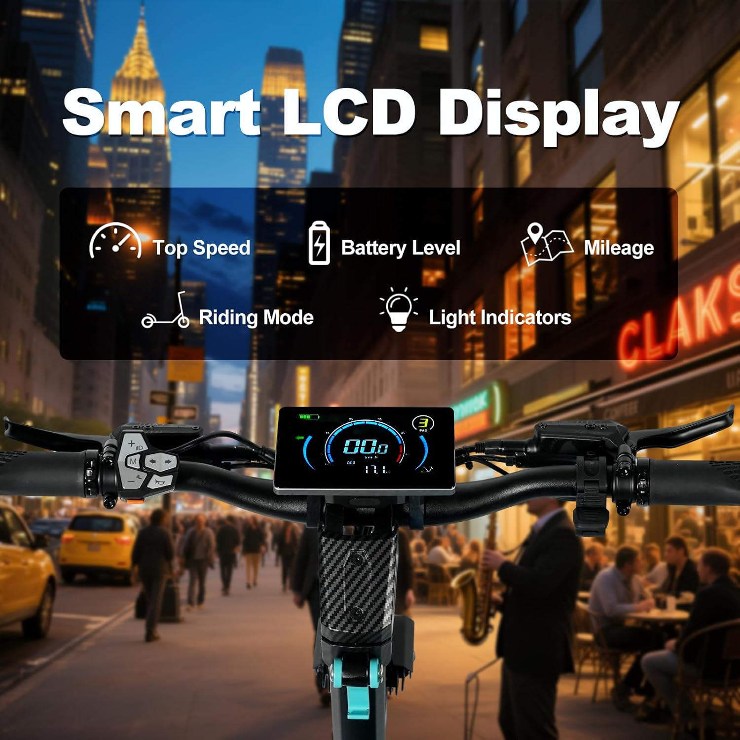 Off-Road Electric Scooter for Adults, E Scooter, Dual 1000W/1200W Motors, 10