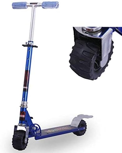 Fold Adult Scooter, Rubber Wheel Kick Scooter-Lightweight Scooters with Adjust Height City Scooter Big Wheel for Boys/Girls/Children/Kids