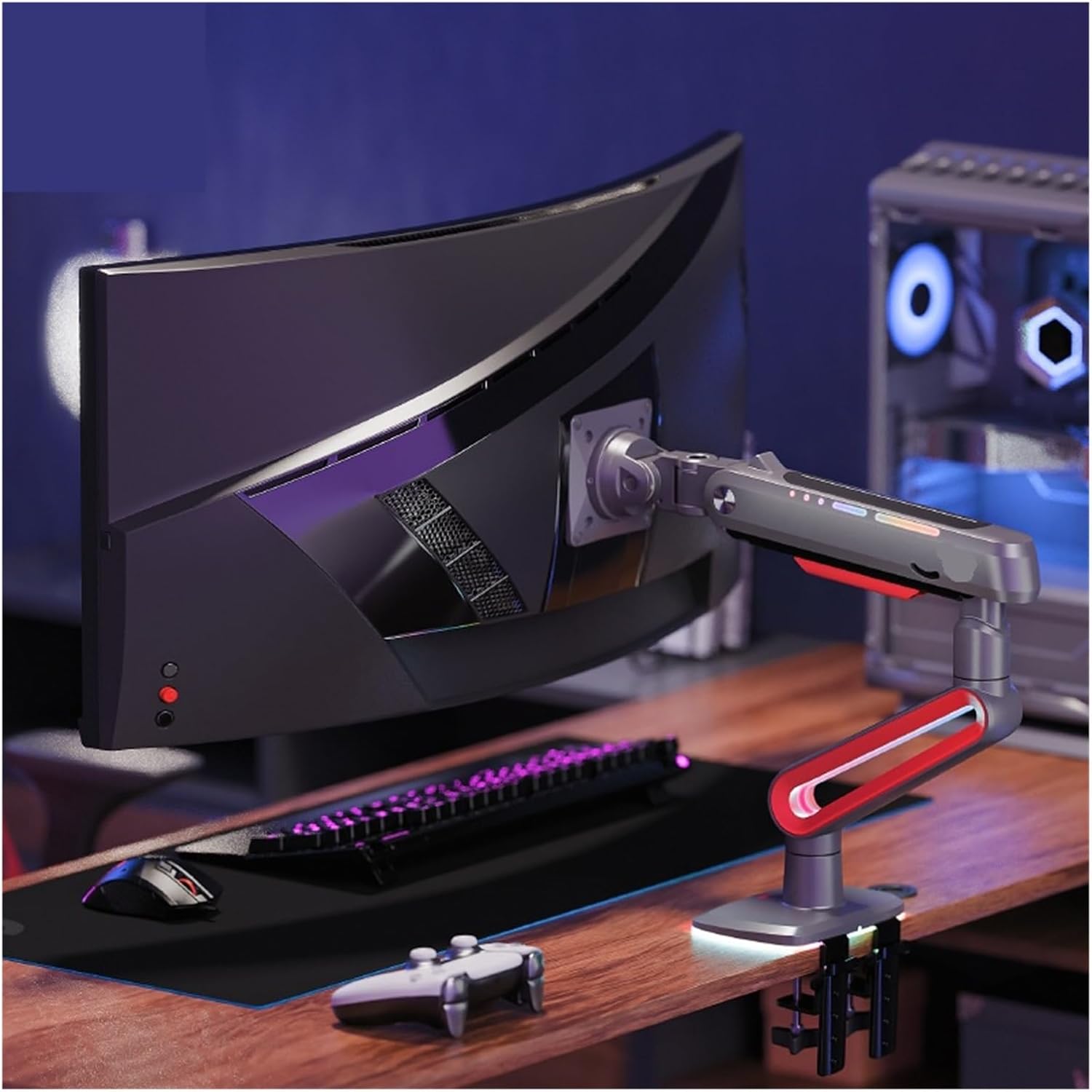 E-Sports Monitor Stand Robotic Arm Desktop Elevated Stand Screen Rotation 32-60 Inch L60