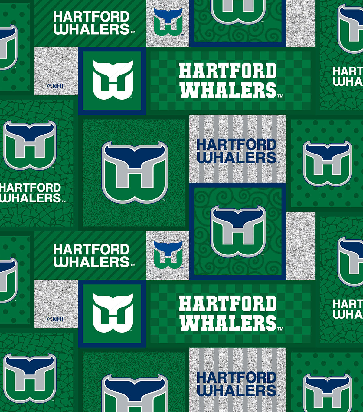 Hartford Whalers Fleece Fabric Patch