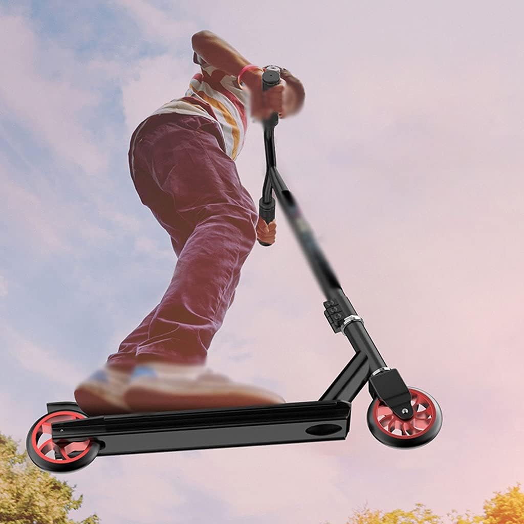 Scooters Lightweight Kick Scooter Adult Scooter with Nylon Wheels, 2-Wheel Professional Pro Scooter, Fancy Play Trick Scooters (Color : Orange, Size : 66.5 * 46 * 86cm)