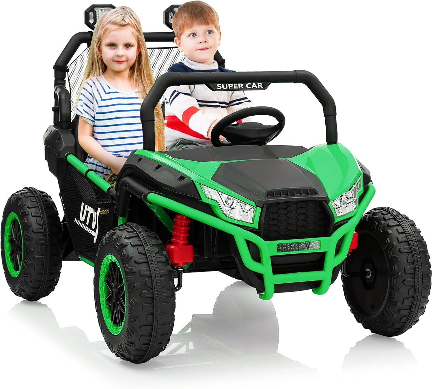 Remote-Control 24v Kids' Off-Road Vehicle | 2-Person Electric UTV for Ages 3-8, Parent Supervised