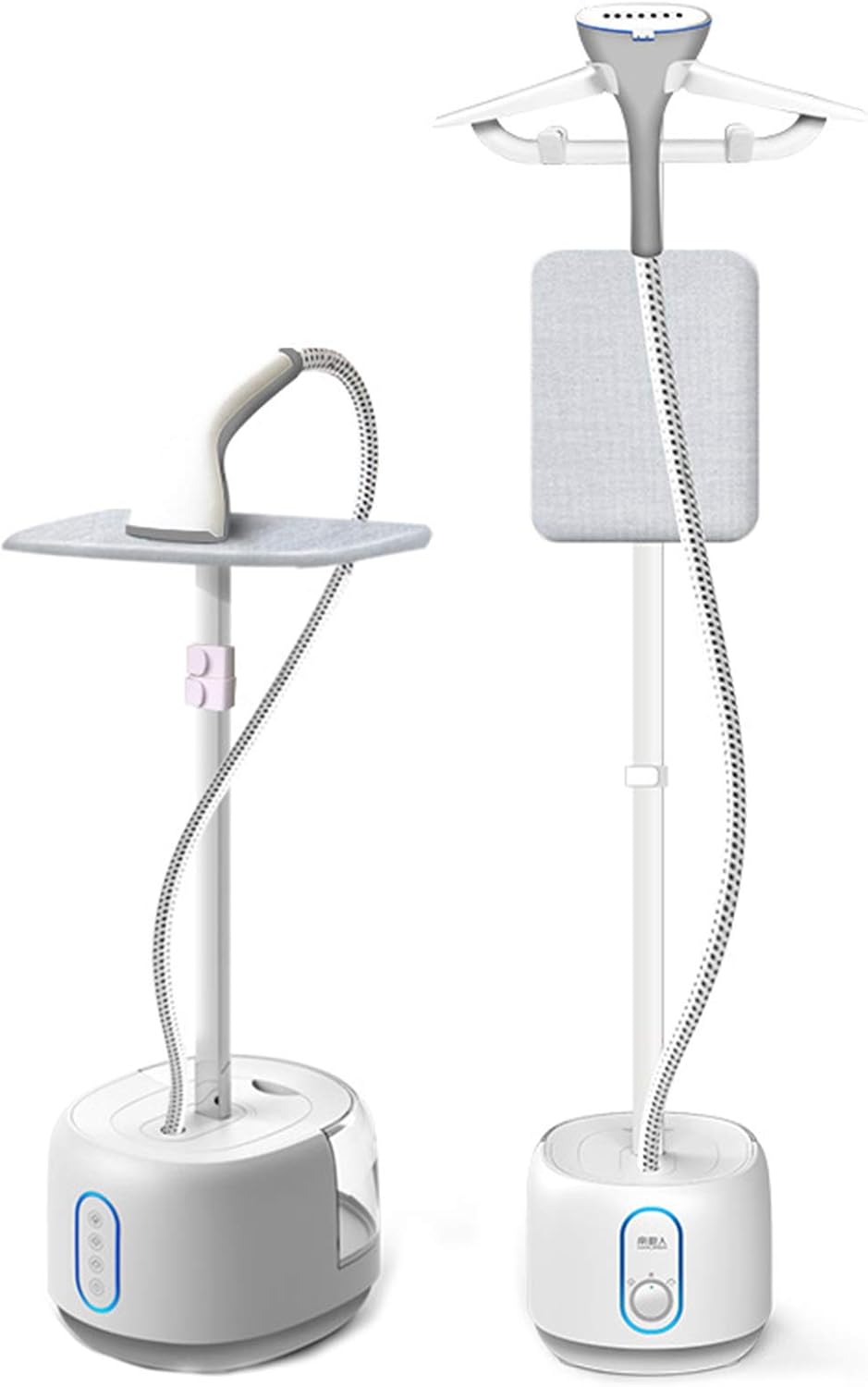 Clothes Vertical Garment Steamer Double Pole 2000W Quick Steam Household Small Hand-Held Steam Iron with Built-In Ironing Board And 2.2 L Water Tank