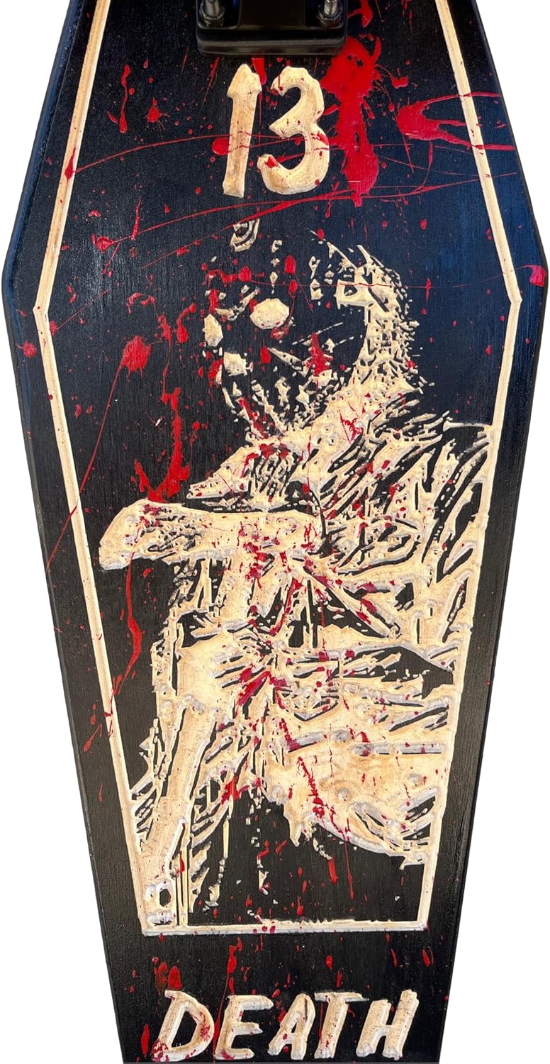 Slasher Coffin Death Tarot Black Skateboard | Longboard | 30x9 | Coffin Croozer