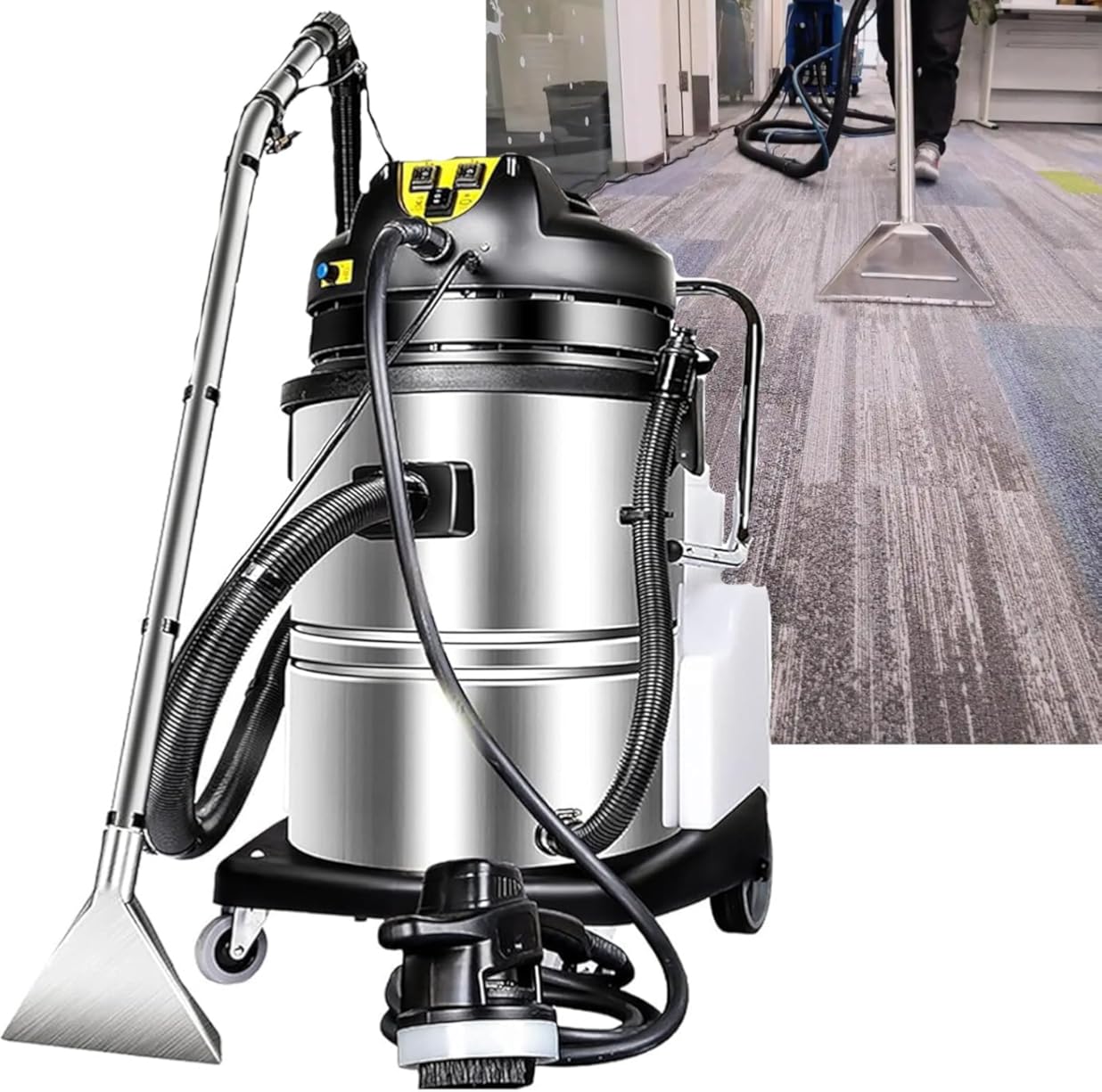 Household Carpet/Sofas Cleaner Machine,Commercial Carpet Extra-ctor,Portable 3 In 1 Stainless Steel Deep Cleaner,for Commercial Carpets, Sofas, and Curtains,30L
