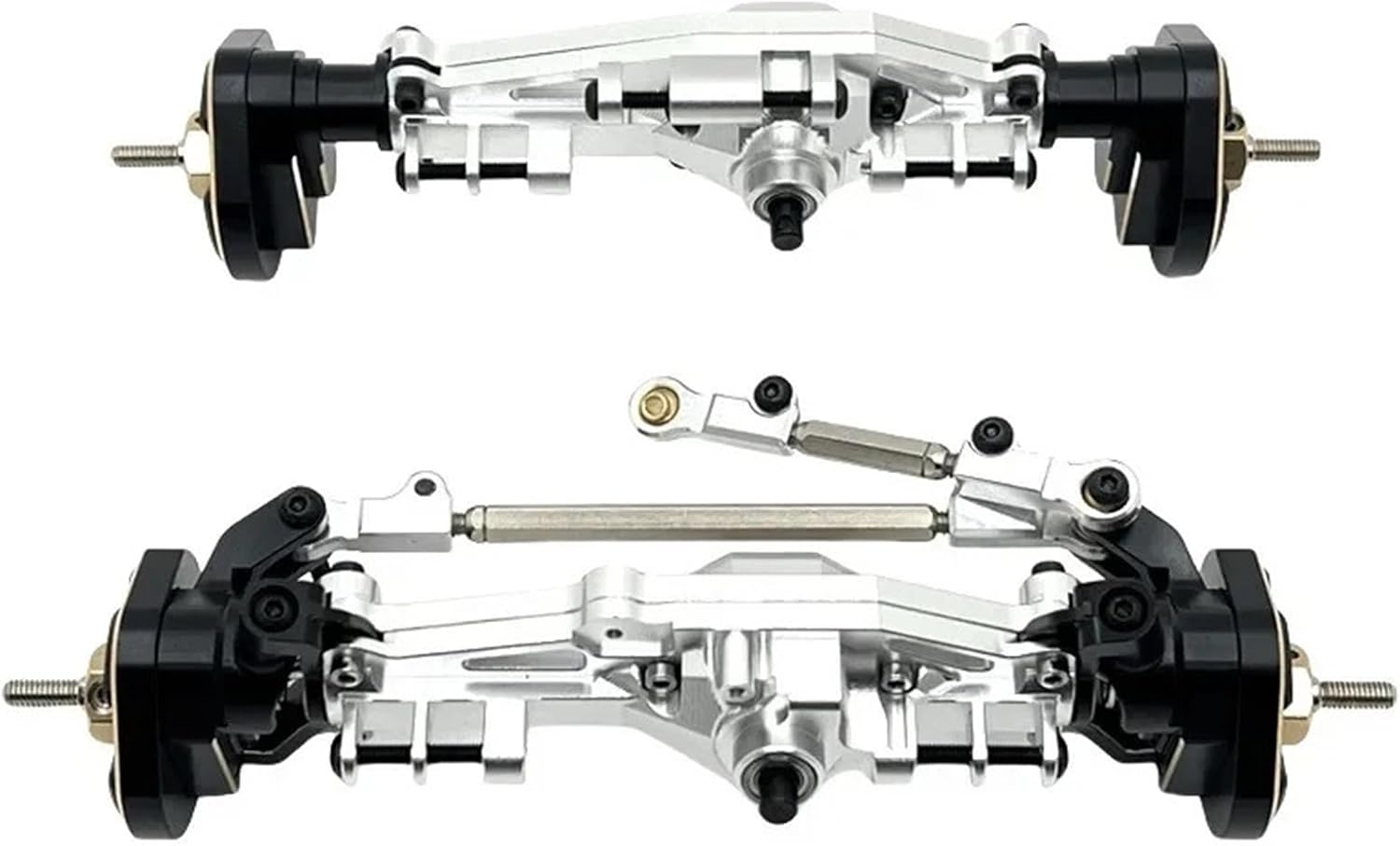 For MJX H12Y H12Y+ H12P 1/12 Machined Aluminum Alloy Portal Axle Remote Control Car Upgrade Parts Accessories Models(Silver,1set)