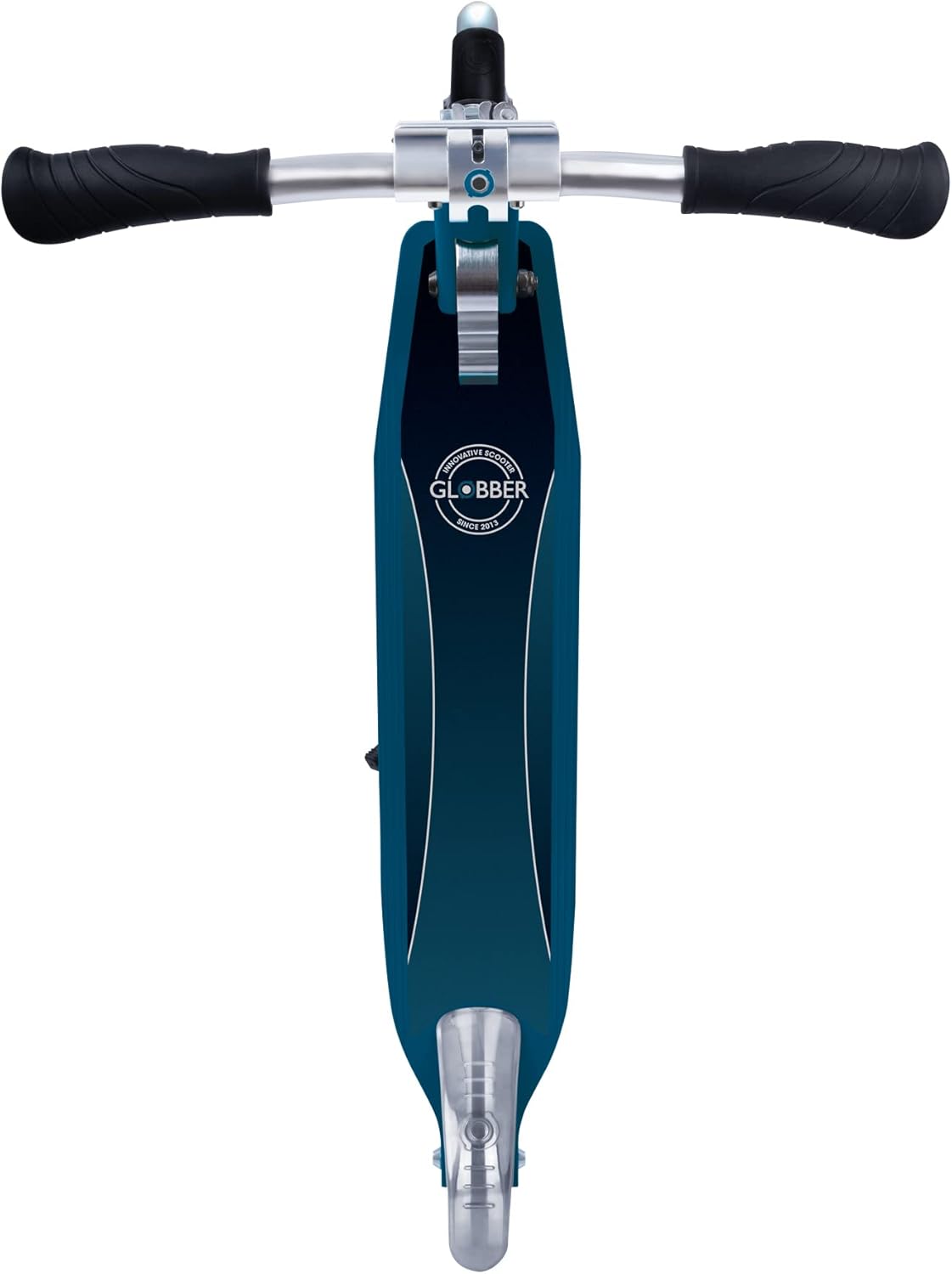 GLOBBER Flow Element Lights 125mm ABEC 9 Adjustable Height Folding Scooter LED Light Wheels Petrol