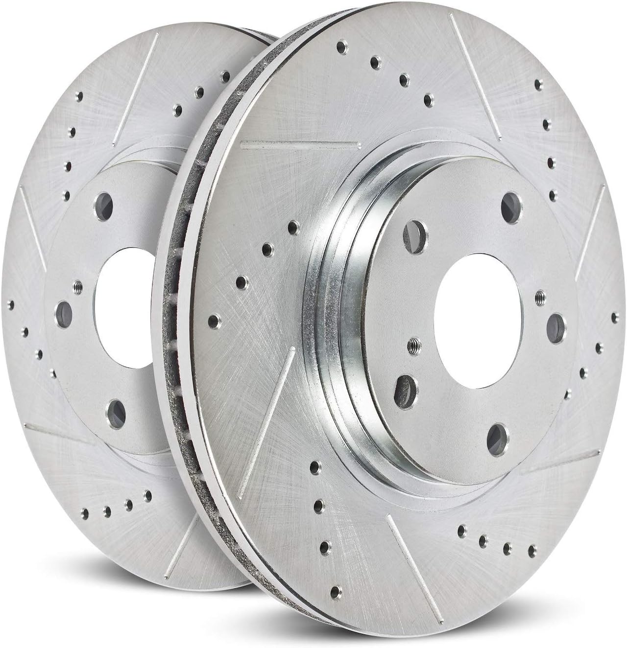 Power Stop AR8654XPR Front Evolution Drilled and Slotted Rotors For Cadillac Escalade | Chevy Avalanche Express 1500 Silverado 1500 Suburban Tahoe | GMC Savana Sierra 1500 Yukon XL Yukon Denali