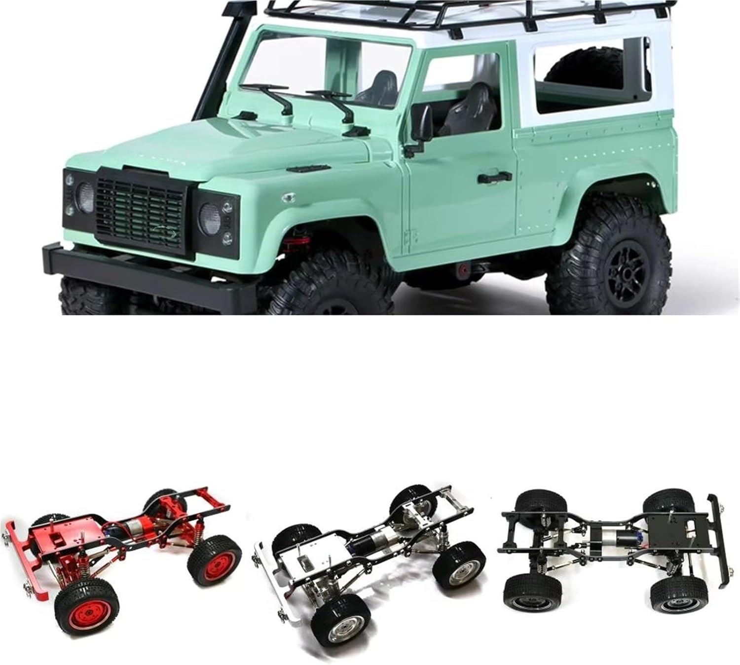 RC Car Accessories Compatible with MN D90 1/12 RC Car Upgrade Part Replacement Accessories 1pcs Aluminum Alloy Car Frame Strong for Chassis Frame(Black)