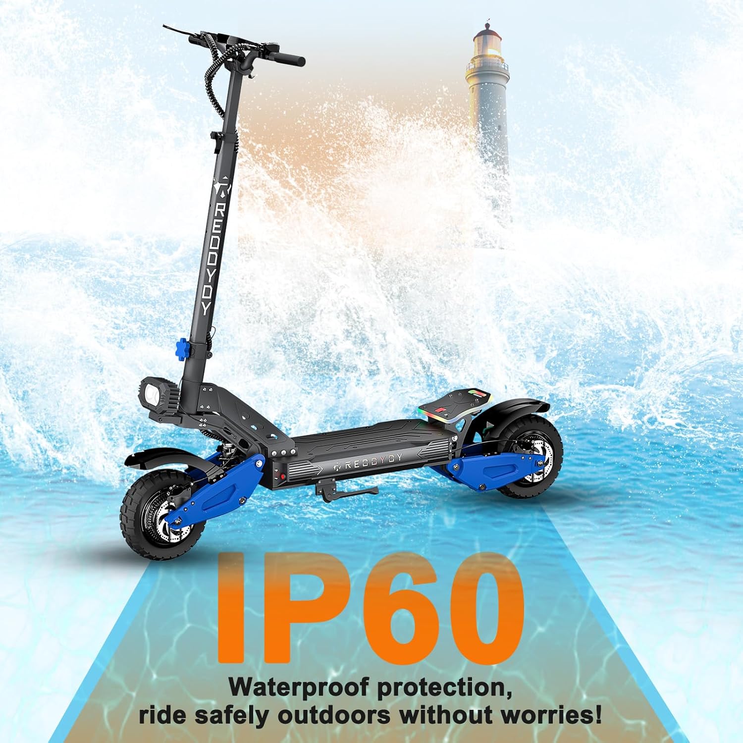 Ruitoo® Electric Scooter, 1000W/1600W/5600W Motor, Off Road Electric Scrooter Adults, 27/32/34/47Mph Top Speed, 28/35/44/50/53 Miles Max Range, Foldable E-Scooter Support Return